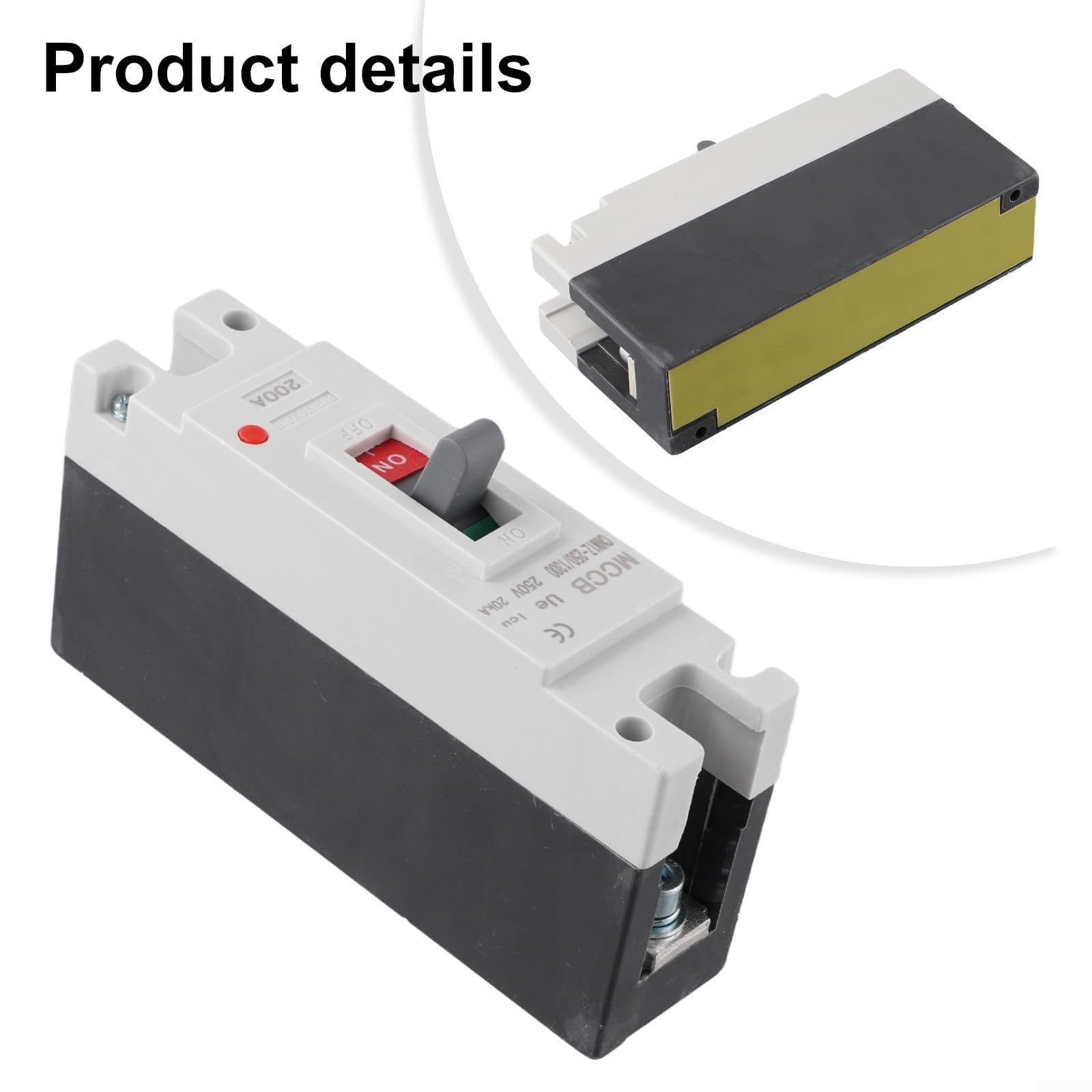 Interruttore CC 1P 200 A 12 V-500 V con potenza di spegnimento 35 kA per impianti solari e eolici, alloggiamento robusto per protezione da sovraccarico e cortocircuito nei sistemi a corrente continua