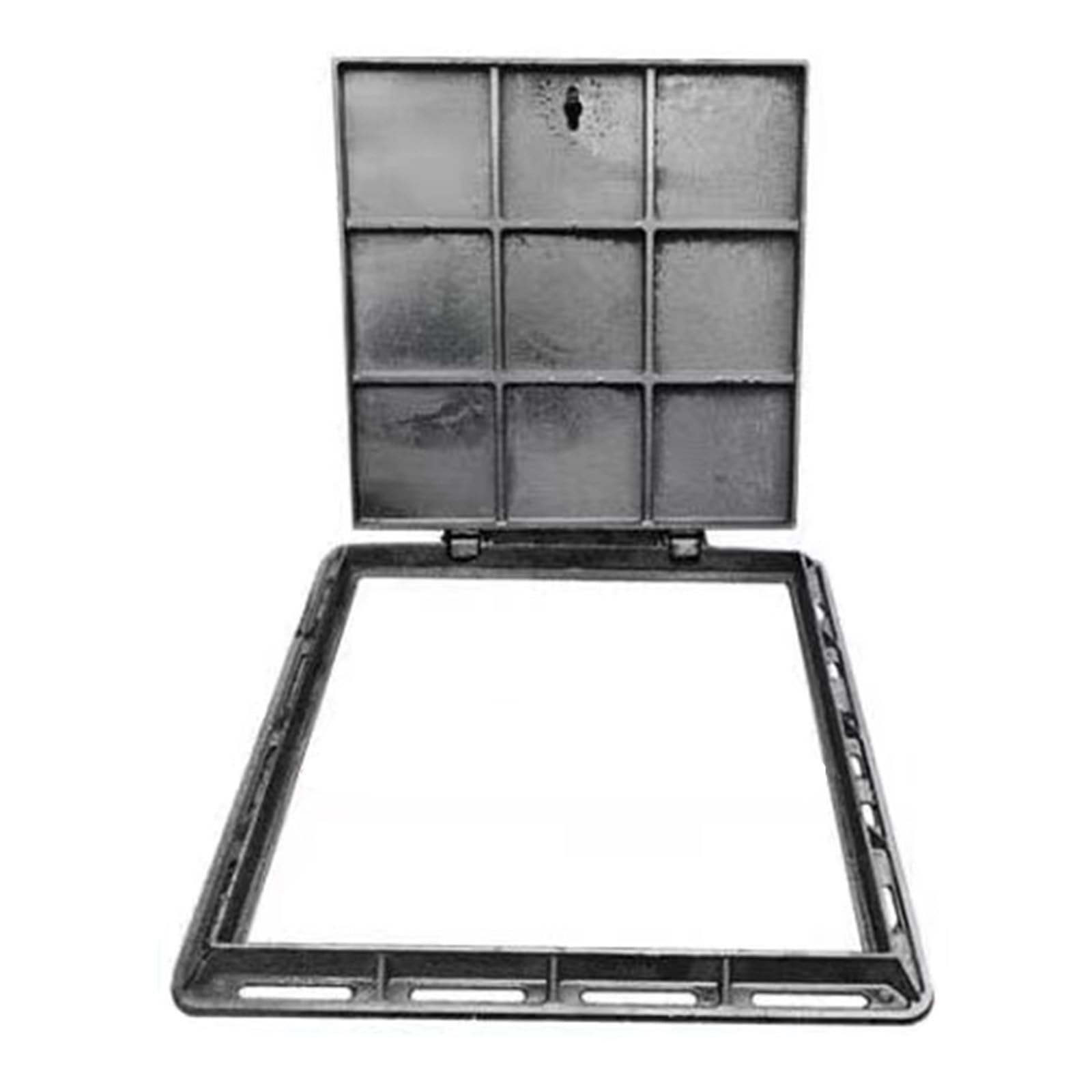 Couvercle de regard 16x16 pouces cadre fonte égout extérieur charge 5 tonnes