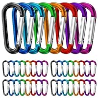 40 Stk Karabinerhaken Bunt Karabiner Schlüsselanhänger 40 x 4mm Karabiner Klein Carabiner Set mit Schnapphaken für Rucksack Hundeleine Camping Angeln Reisen (40Stk Karabinerhaken Bunt)
