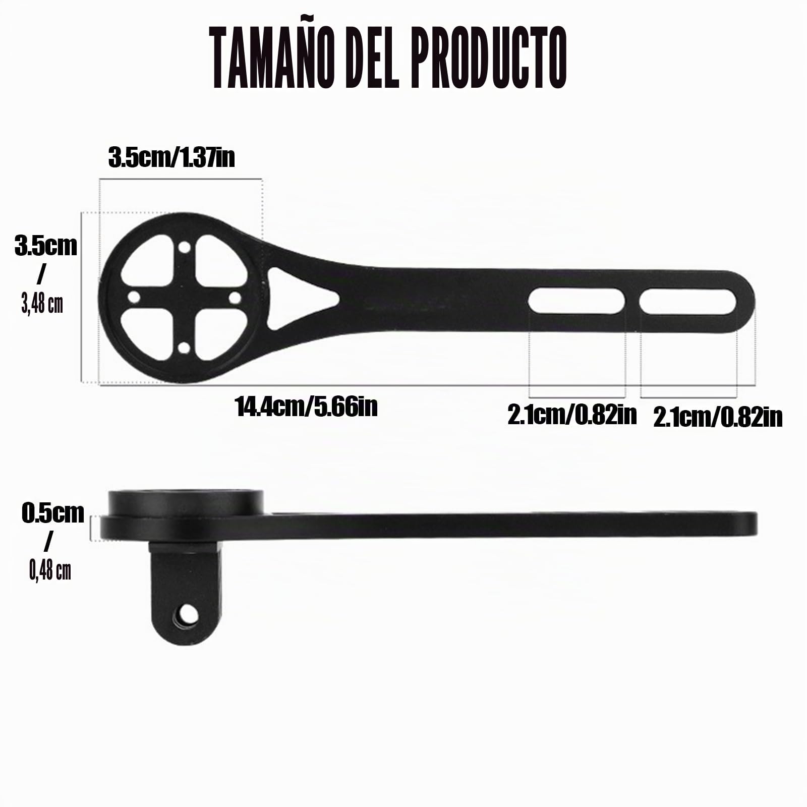 Soporte integrado para ordenador de bicicleta, soporte de bicicleta de aleación de aluminio con salida frontal, soportes para Wahoo, Garmin, Bryton, GIT, cámaras de acción y luz