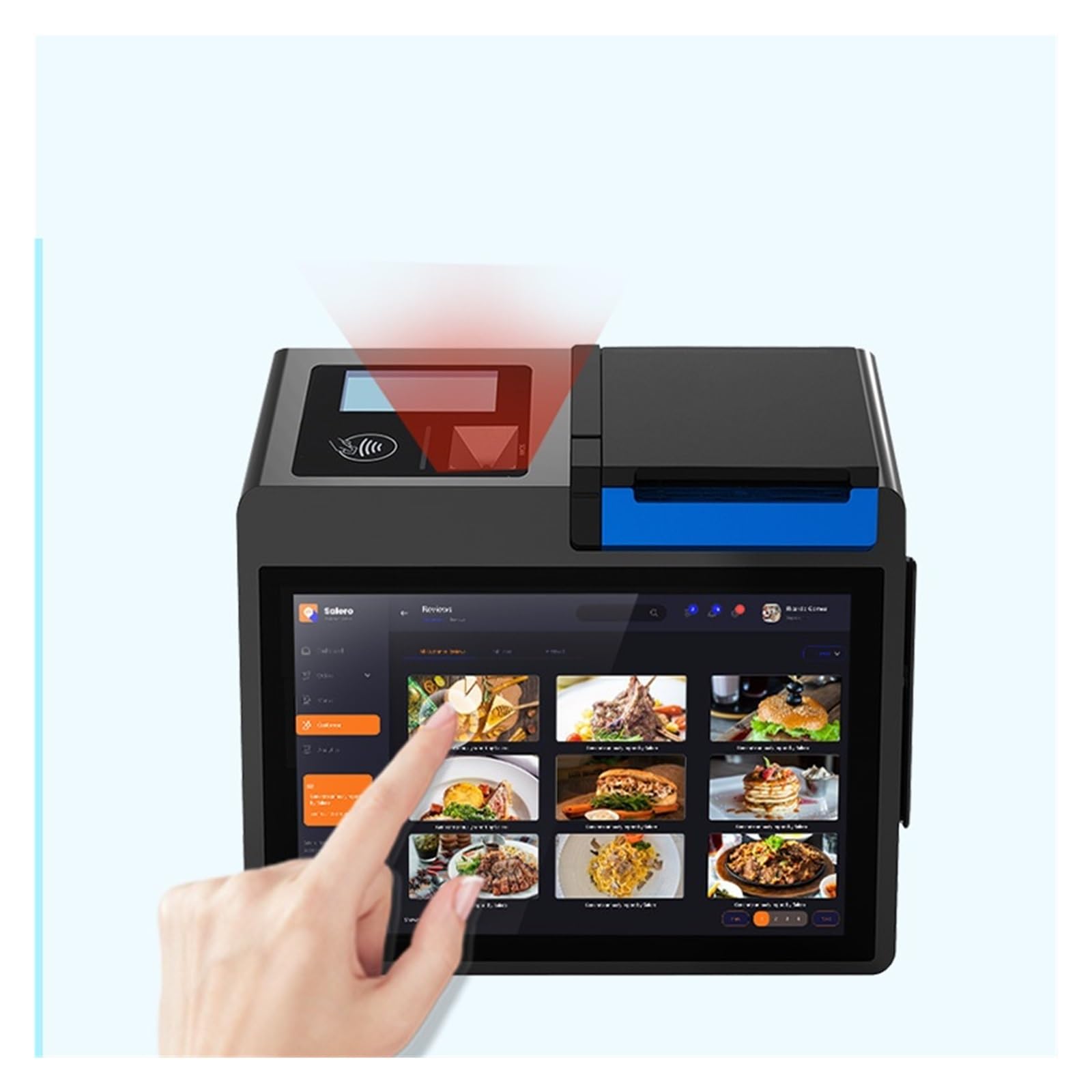 Mini registratore di Cassa Sistemi Punto Vendita Pos Tablet NFC Macchina for supermercato Terminale Pos Tutto in Uno