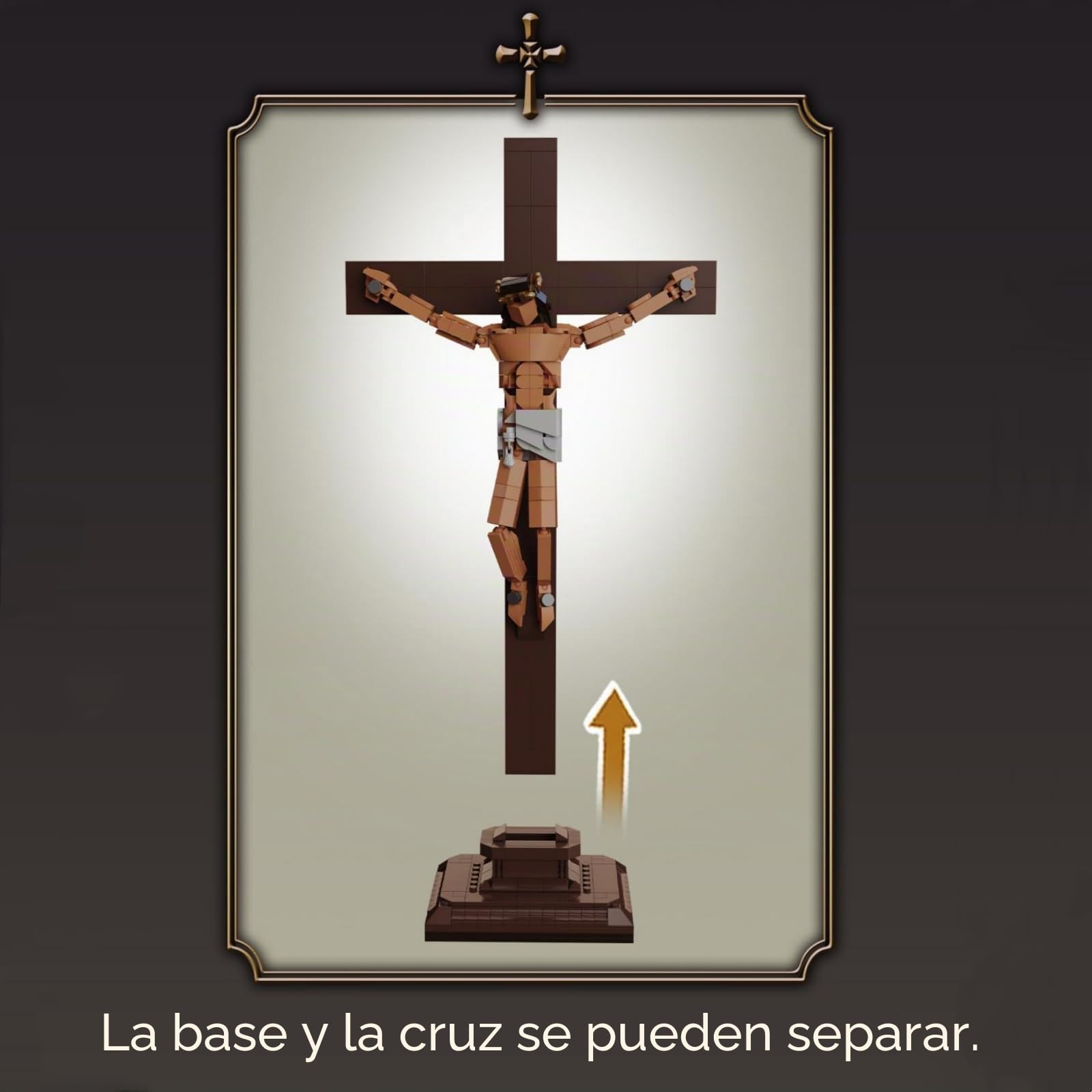 Jesús y Cruz Bloques de Construcción, 588 Piezas Figuras de Jesús Bloques de Encaje, Conjunto de Construcción de Figura Cristiana Creativa, Juego de Regalo para Adultos