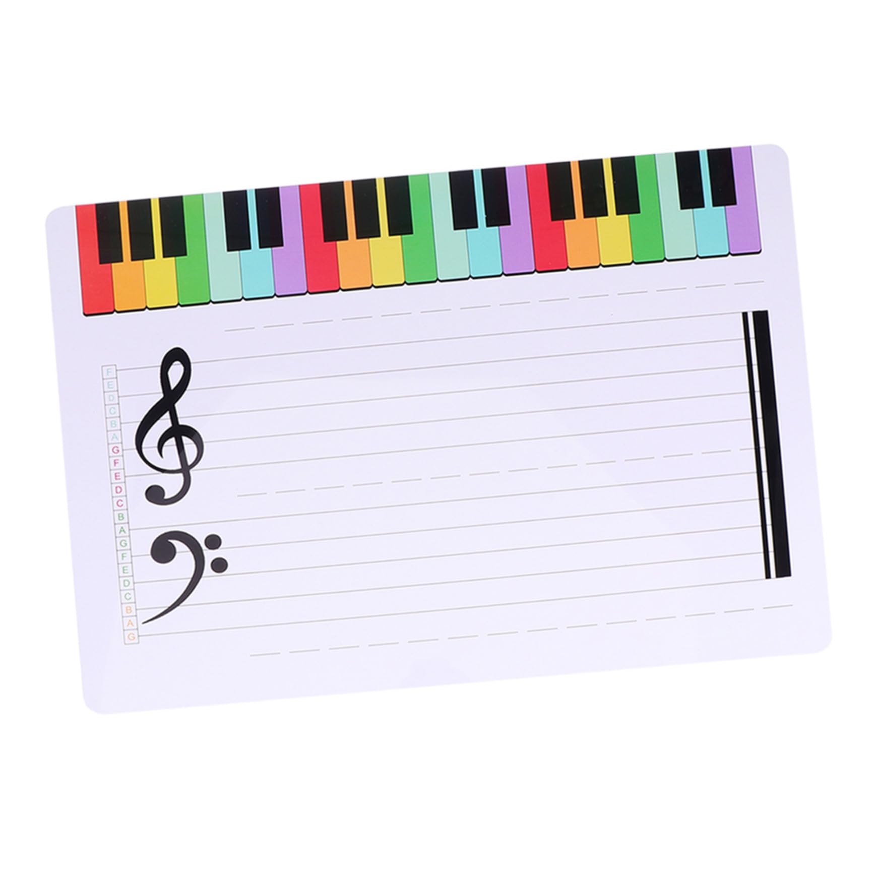TEHAUX 10 Stück Personal Whiteboard Tafel Beschreibbar Löschbar Musiktafel Musik Klassenzimmerbedarf Whiteboard Mit Klavierunterrichtsübung Trocken Abwischbare Tafel Trocken