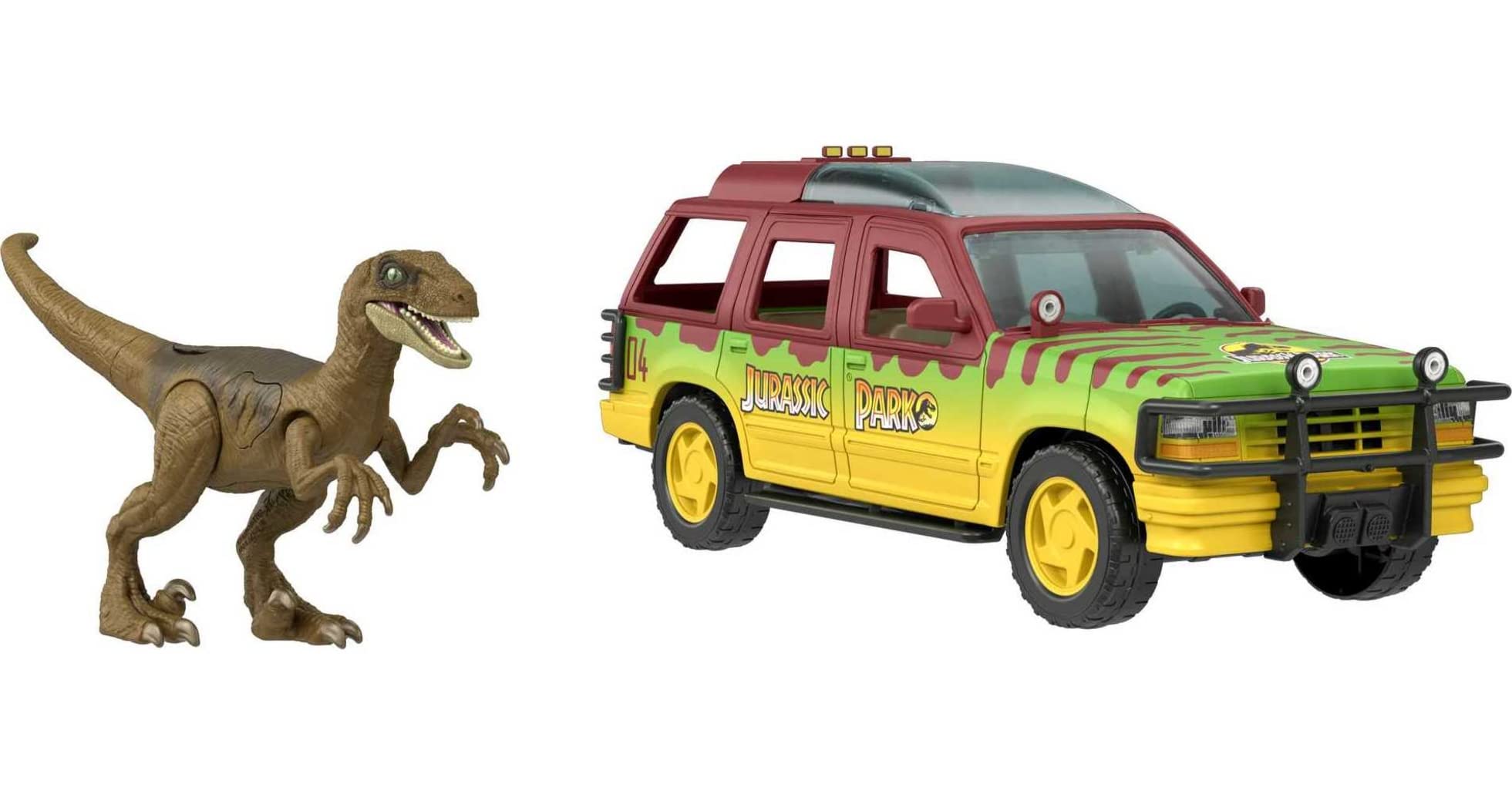 Mattel Jurassic World HND20 - Juego de figuras de juguete con luz y sonido