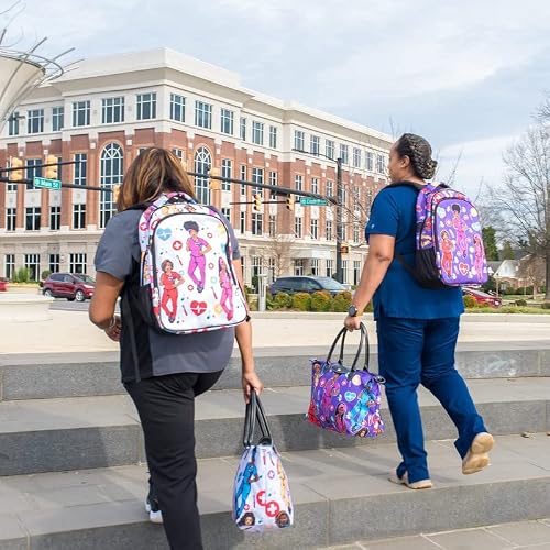 Reflections By Zana Cuties Backpack For African American Nurses, And Healthcare Workers - Durable & High-Capacity Carry Laptops Up To 17 Inches - Pink #TOP5