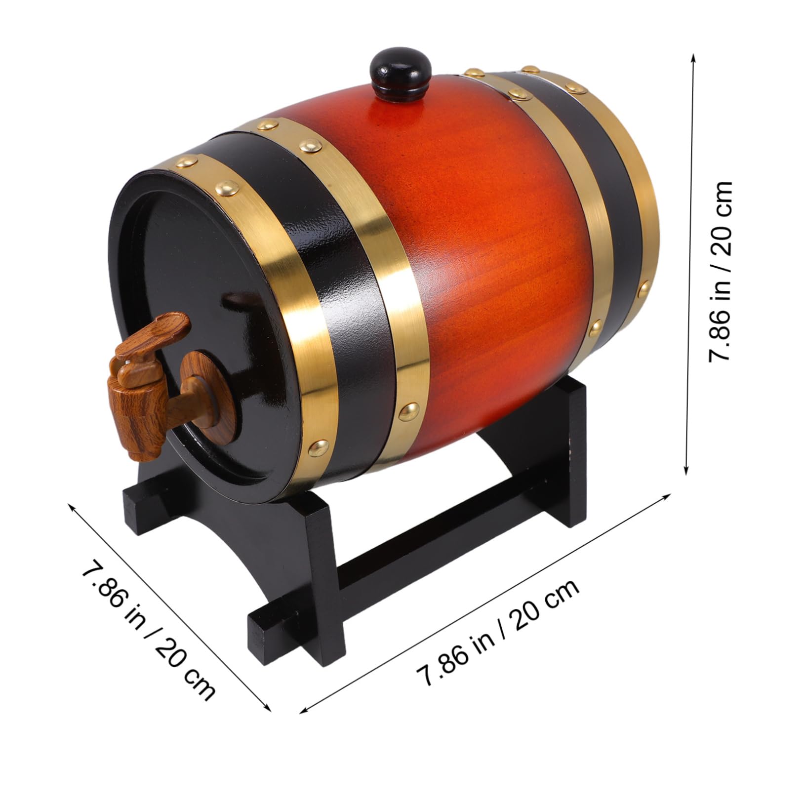 Ciieeo Decorative Wine Barrel with Spigot Stand and Versatile for Bars Parties and More