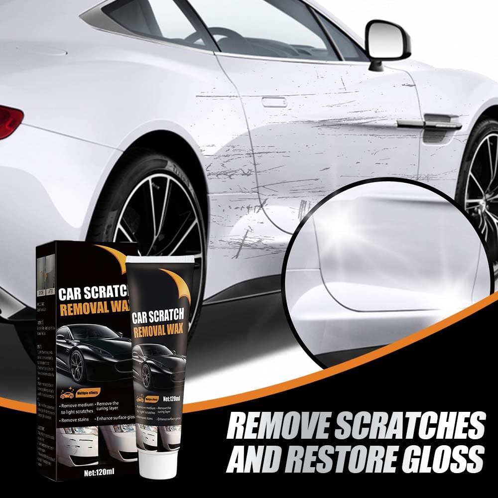 Car Scratch Repair Wax, 2026 New Upgrade Car Scratch Remover Wax with Sponge and Towel, Professional Car Paint Repair Compound for Deep Scratches, Automotive Scratch Repair for Car (1PCS) - 5