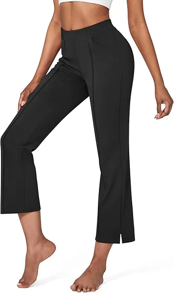 G4Free Flare Yoga Pants Women Ankle Casual Pants with Pockets Strechy Bootcut Wide Leg Dress Pants Petite/Regualr/Tall