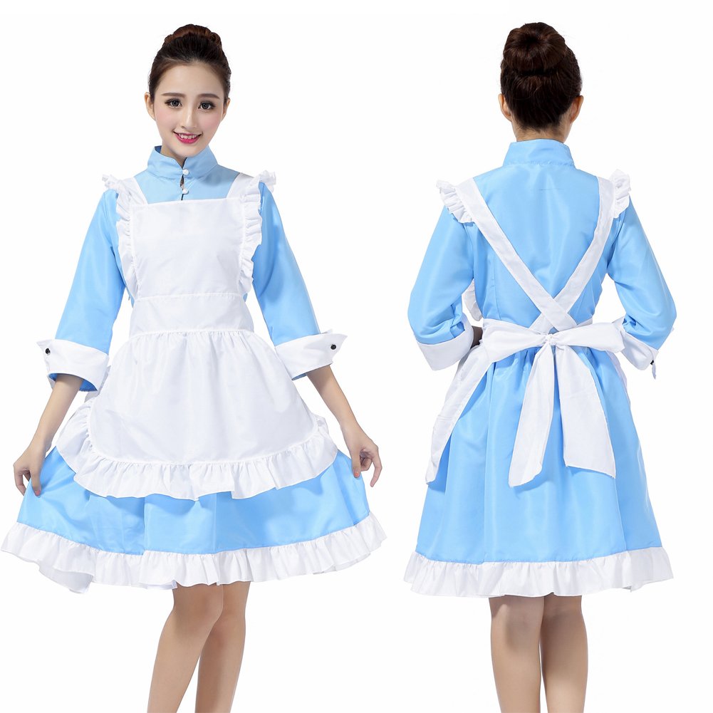 Amazon.co.jp: メイド服 コスプレ アニメ アリス エプロン 仮装