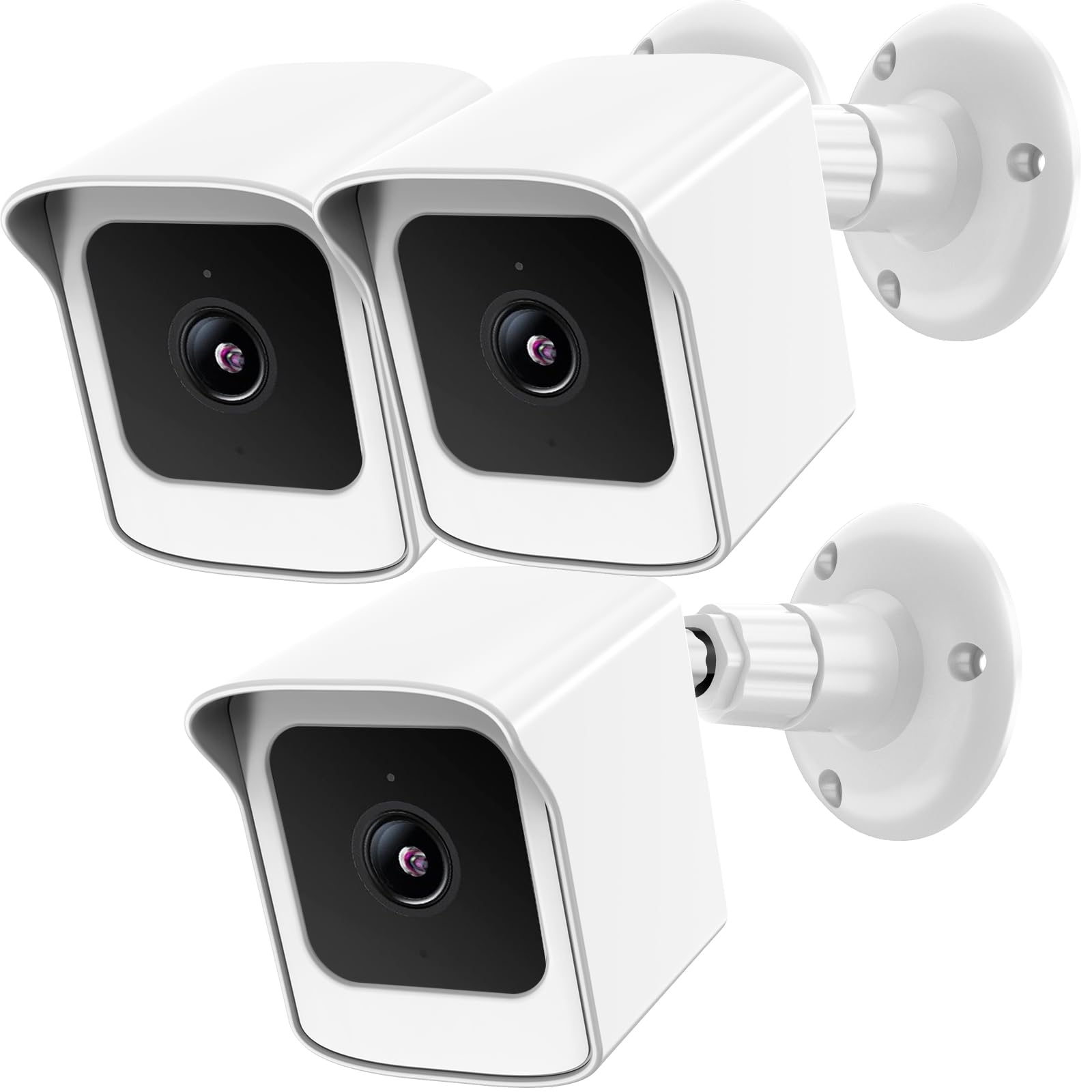 PEF Mount for All-New Cam V3 and V4, Weatherproof Protective Cover and 360 Degree Adjustable Wall Mount Solid Housing for Cam V3 and V4 Outdoor Indoor Smart Home Camera System (White, 3 Pack)