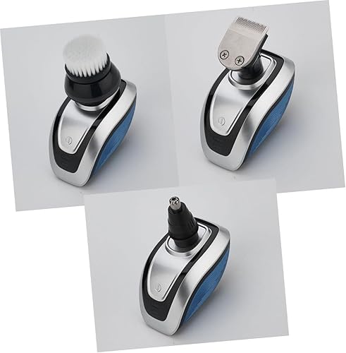 Miniatura 3 de Cuchillas de afeitar eléctrica para hombres, recargable por USB, flotante, para un afeitado eficiente, recortadora de barba de doble propósito,