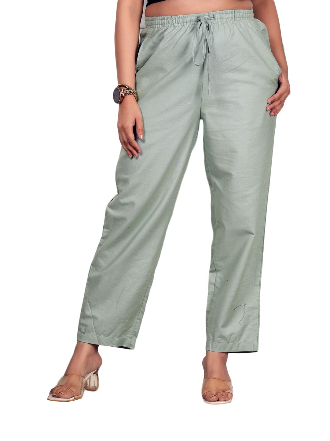 rai sahab Women's Cotton Linen Pyjama-picture-23
