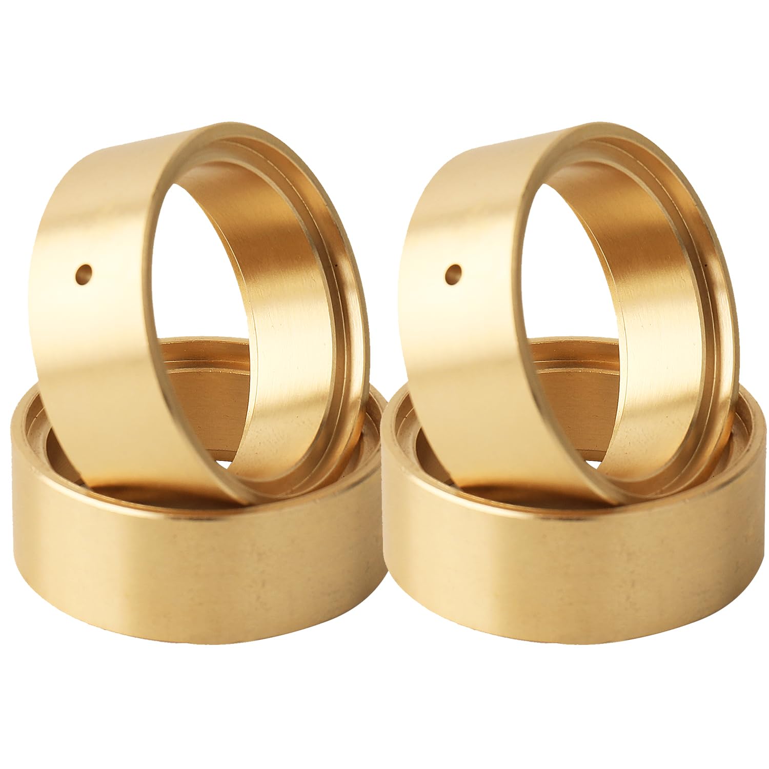 RZXYLRC Full Brass Counterweight Front Rear Portal Housing Axle Weights Outer Cover Wheels Internal Beadlock Steering Knuckle for FMS FCX24 1/24