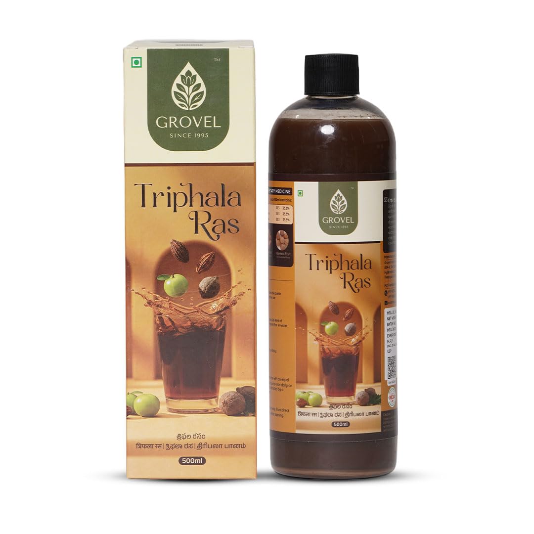 GROVEL Triphala Juice | Ayurvedic Herbal Juice | Amla, Haritaki & Bibhitaki | Natural Daily Wellness Drink | Supports Digestive Health, Detox & Overall Wellness-image-15