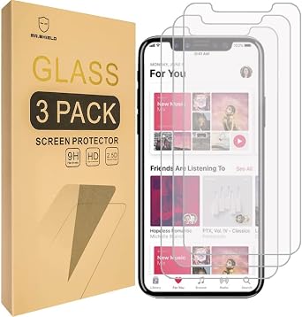 Mr.Shield 3Pack Glass Screen Protector for iPhone X/iPhone Xs/iPhone 11 Pro