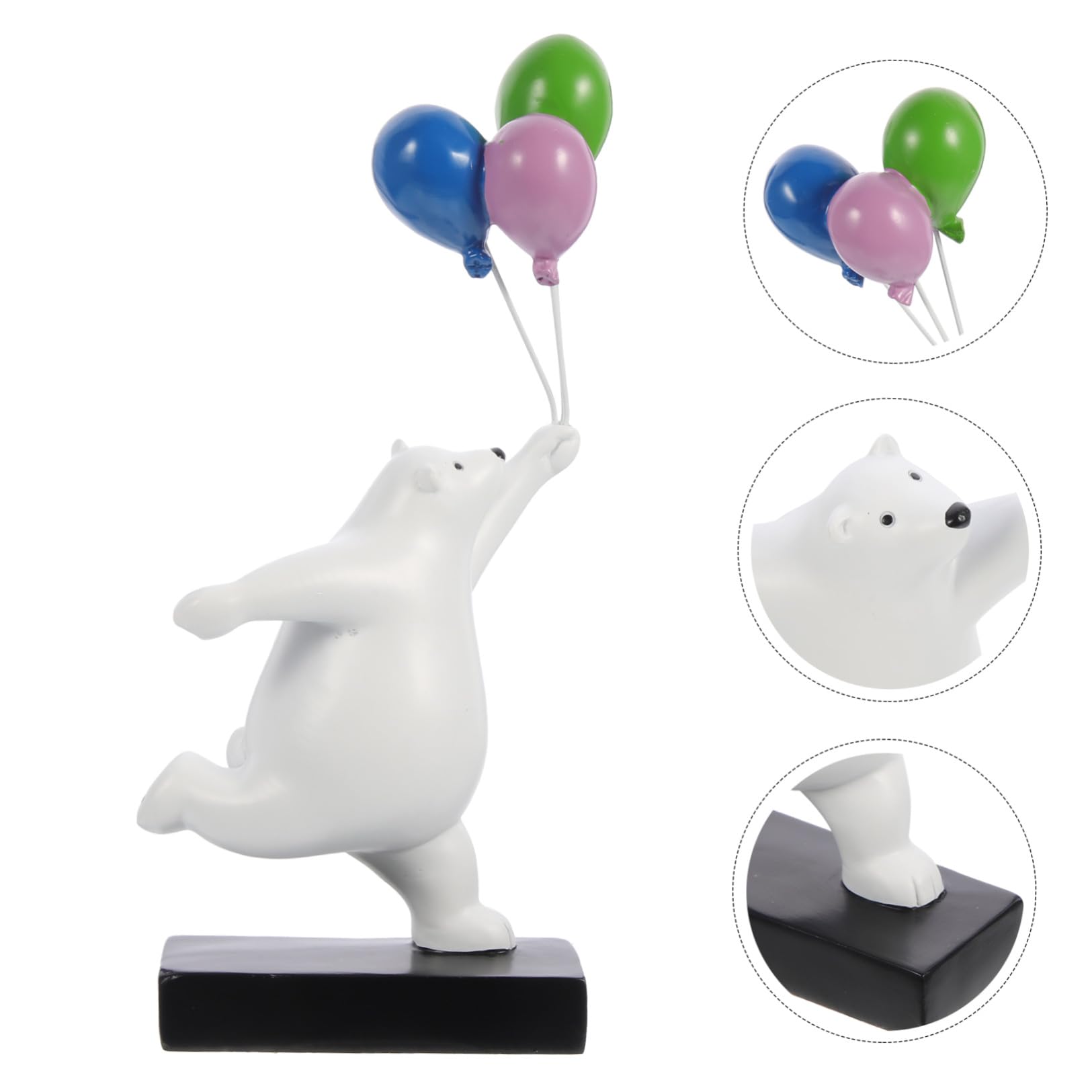 Veemoon Scultura come Ornamento Fotografico Orsetto in Resina per Decorazione da Tavolo Aspetto Vivid e Design Cartoon per Casa e Ufficio