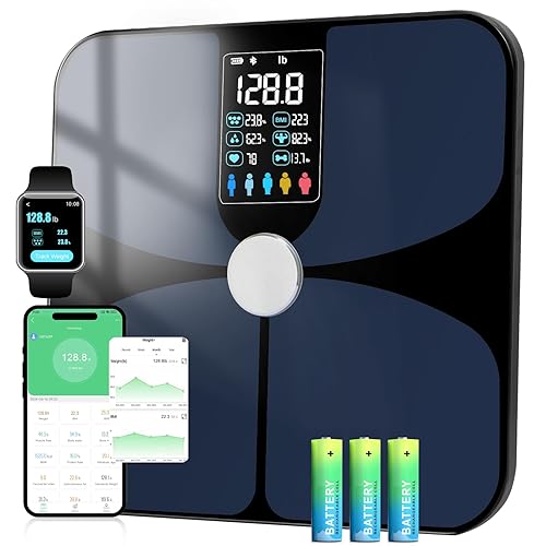 Báscula para peso corporal y grasa digital Báscula corporal inteligente, medición precisa Bluetooth de grasa corporal, dispositivo de medición de