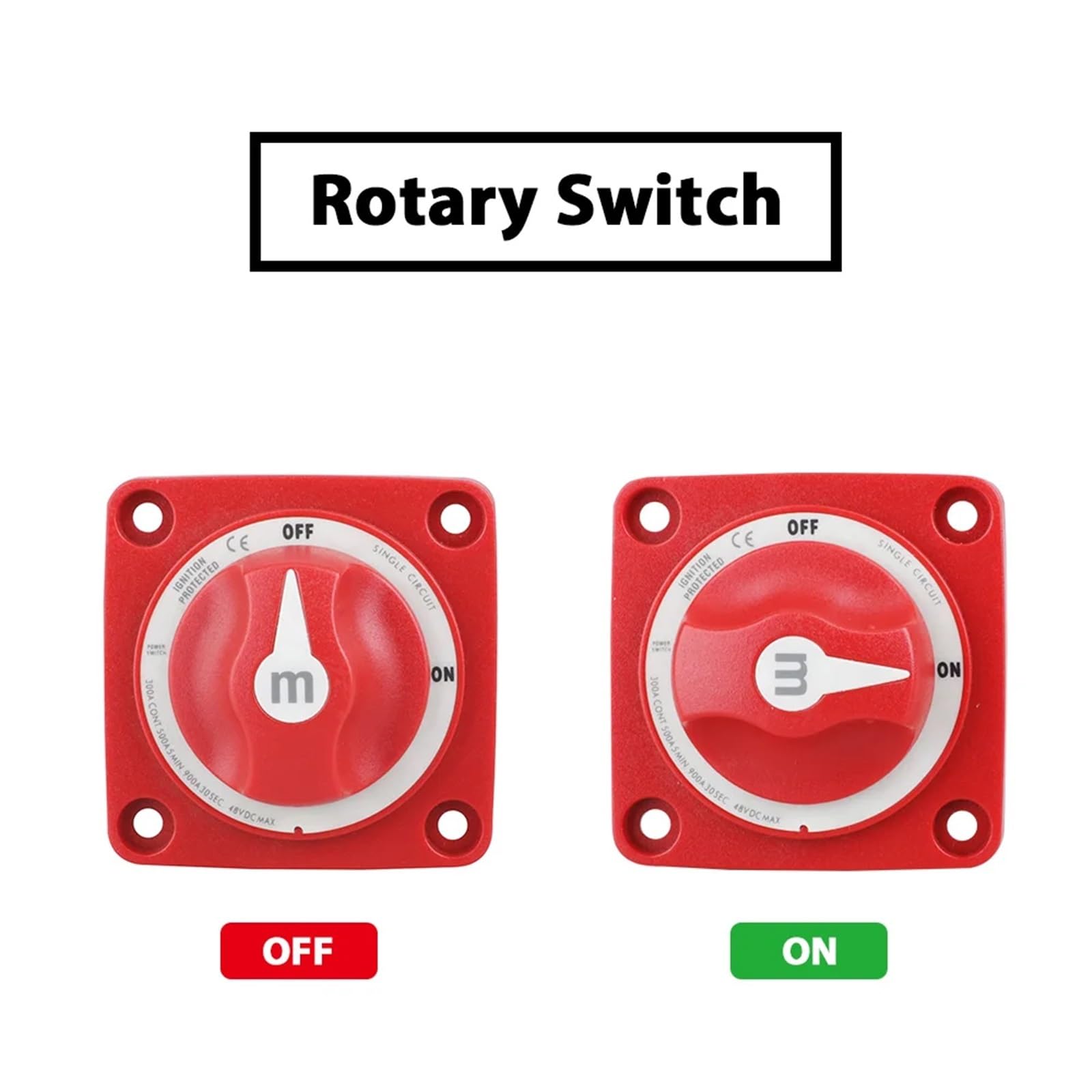 Pasuje do łodzi RV 2 3 4 pozycja wyłącznik masowy akumulatora przecinak pojedynczy podwójny panel sterowania mocą 12-48V 100-300A(Single Circuit)
