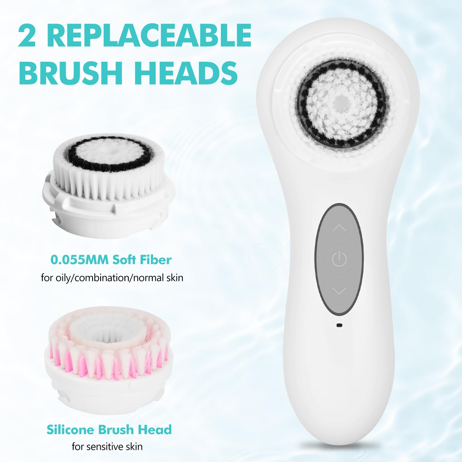 Clarisonic Aria Sonic Facial Cleansing Brush for Deep Cleaning & Anti-Aging, Waterproof Electric Face Wash System for All Skin Types (White)