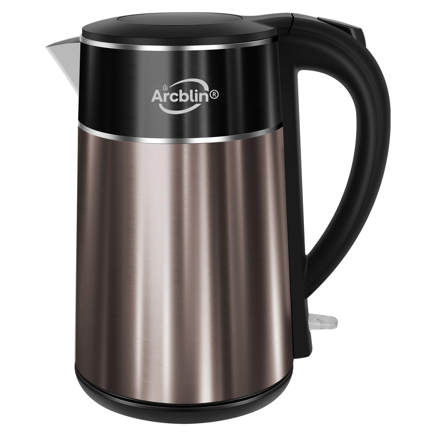 Photo 1 of Arcblin Electric Kettle 1.8L - Double Wall Insulated Hot Water Kettle, 1350W Fast Boiling Tea Kettle with 304 Stainless Steel Interior, Auto Shut-Off & Boil-Dry Protection, Gold