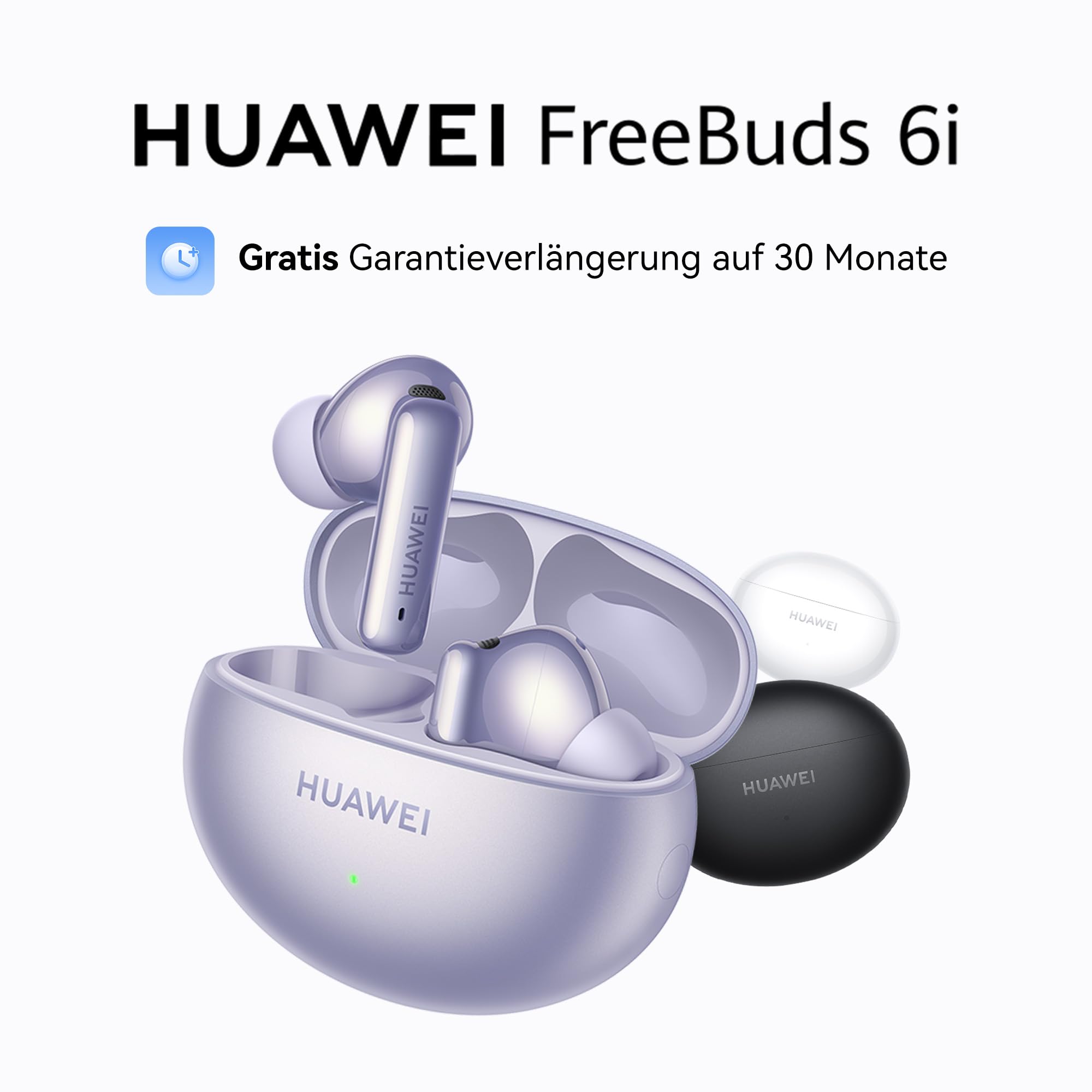 HUAWEI FreeBuds 6i kabellose Kopfhörer, Intelligente Aktive Geräuschunterdrückung 3.0, Druckvoller Bass, Bis zu 35 Stunden Akkulaufzeit, Bluetooth 5.3, Staub- und Wasserbeständigkeit nach, Schwarz