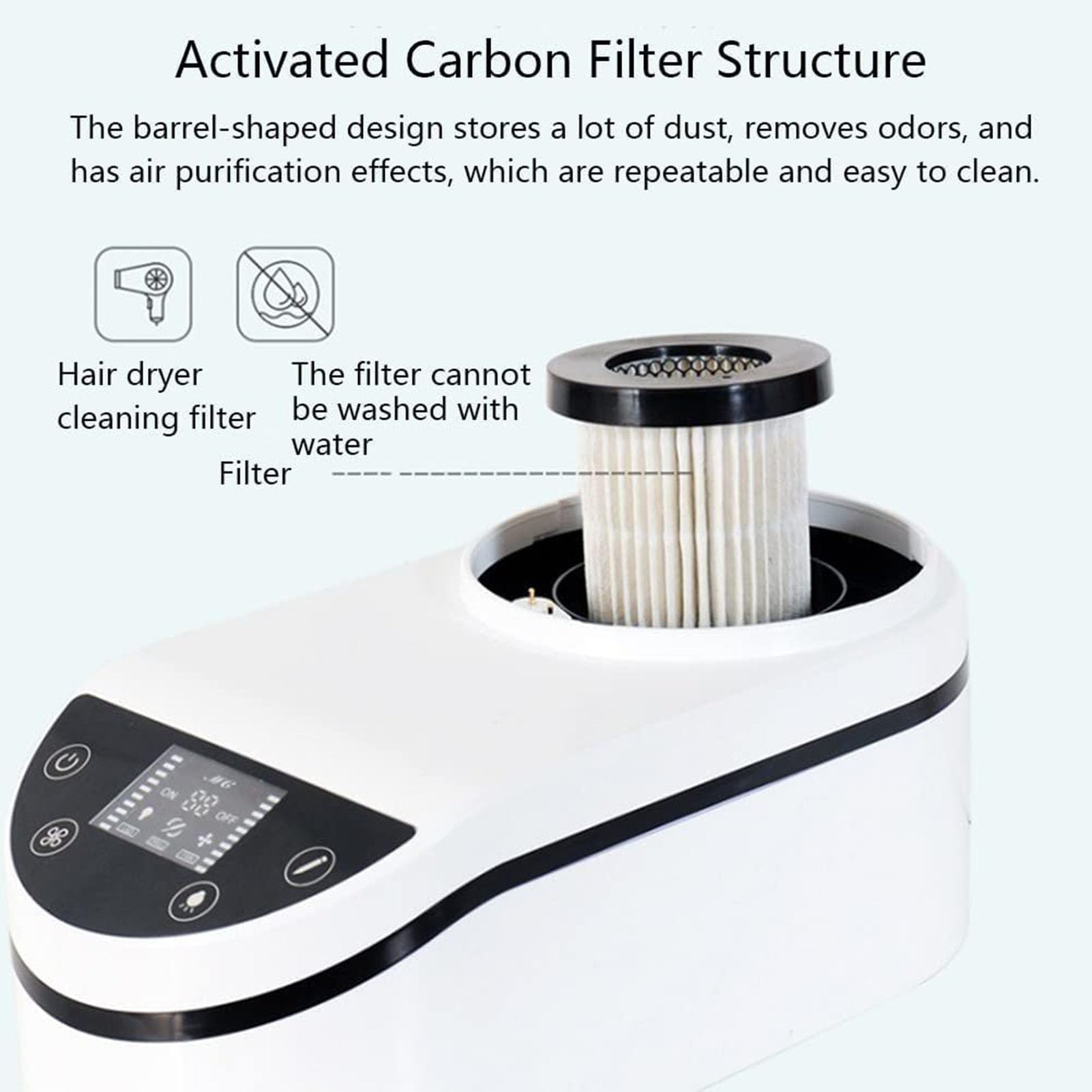 Aspiradora dental portátil – Extractor de succión de polvo de pulido de mesa con filtro reutilizable – fácil de limpiar para uso en laboratorio dental
