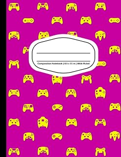 Composition Notebook Wide Ruled: Wide-Ruled Lined Paper Notebook Journal CN01 | Ideal for Teens Kids Students | Video Game Fuchsia (Wide Ruled Composition Notebooks)