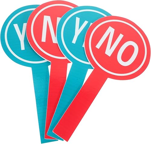 No Paddle - 4 paletas de votación para el aula, paletas de respuesta, mini tablas blancas, tablero de juicio para profesores, suministros para