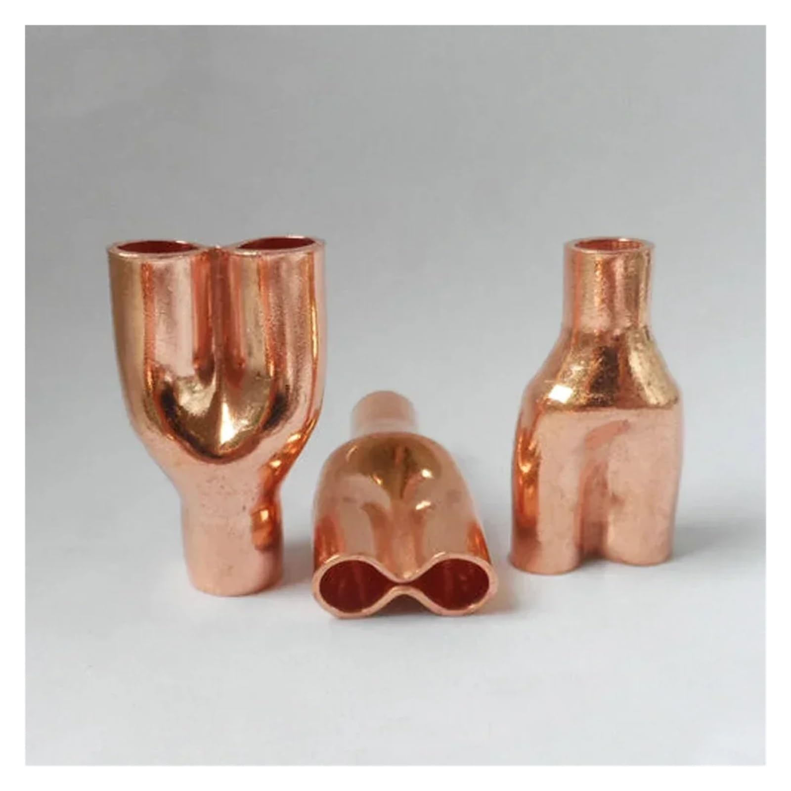 Reductor de 1/4", 3/8", 1/2", 3/4", 1", 8, 16, 19, 22, 25 y 28,6 mm - 42 mm, divisor de 3 vías en forma de Y, conector de cobre for soldar, for aire acondicionado(19x19x19mm)