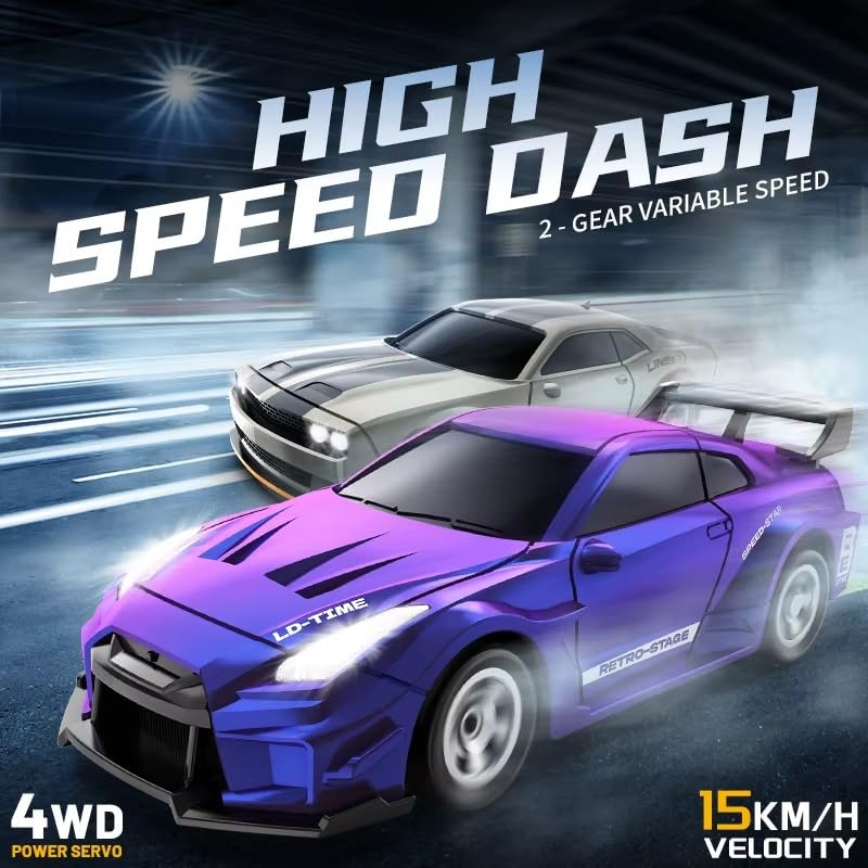 Image of 1:64 Scale Desktop Drift car | 2.4Ghz| RC Cars, Remote Control Car Toy, RC Drifting Cars, 2 Speed Modes (Gorgeous Green)
