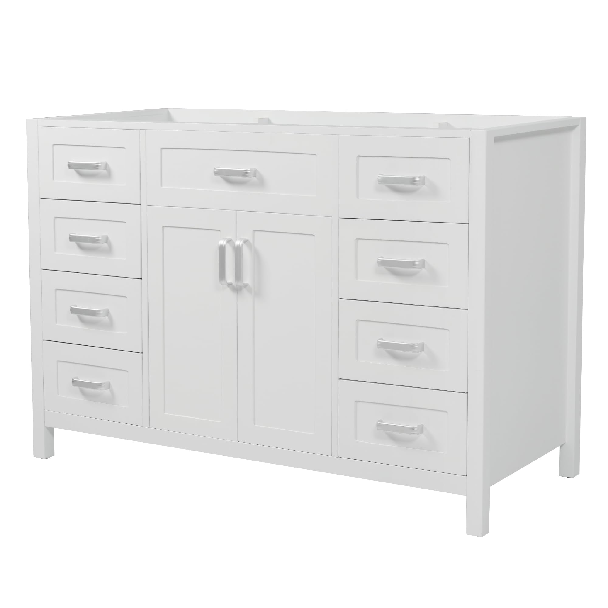 Photo 1 of **** SET NO COMPLETE**** 47" Bathroom Vanity Base Only, Cabinet with Soft-Closing Drawers and Doors, Simple & Modern Style, Solid Wood Frame, White