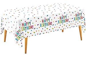 Happy Birthday Table Covers: Enhance Your Party Decor with Waterproof Plastic