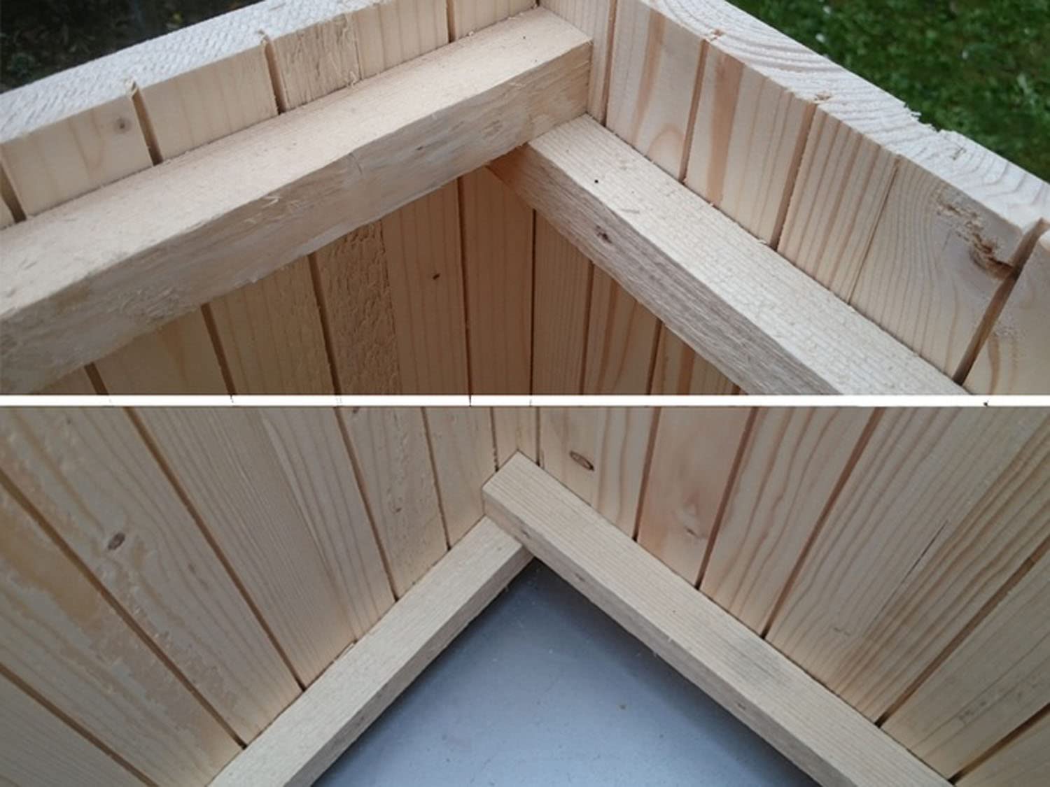 ADGO Smokerhouse Modulare 2 x 50 cm, Affumicatoio in Legno di Abete Rosso, Affumicatura da Giardino, Tradizionale, Stufa non Impregnata, Grande Focolare