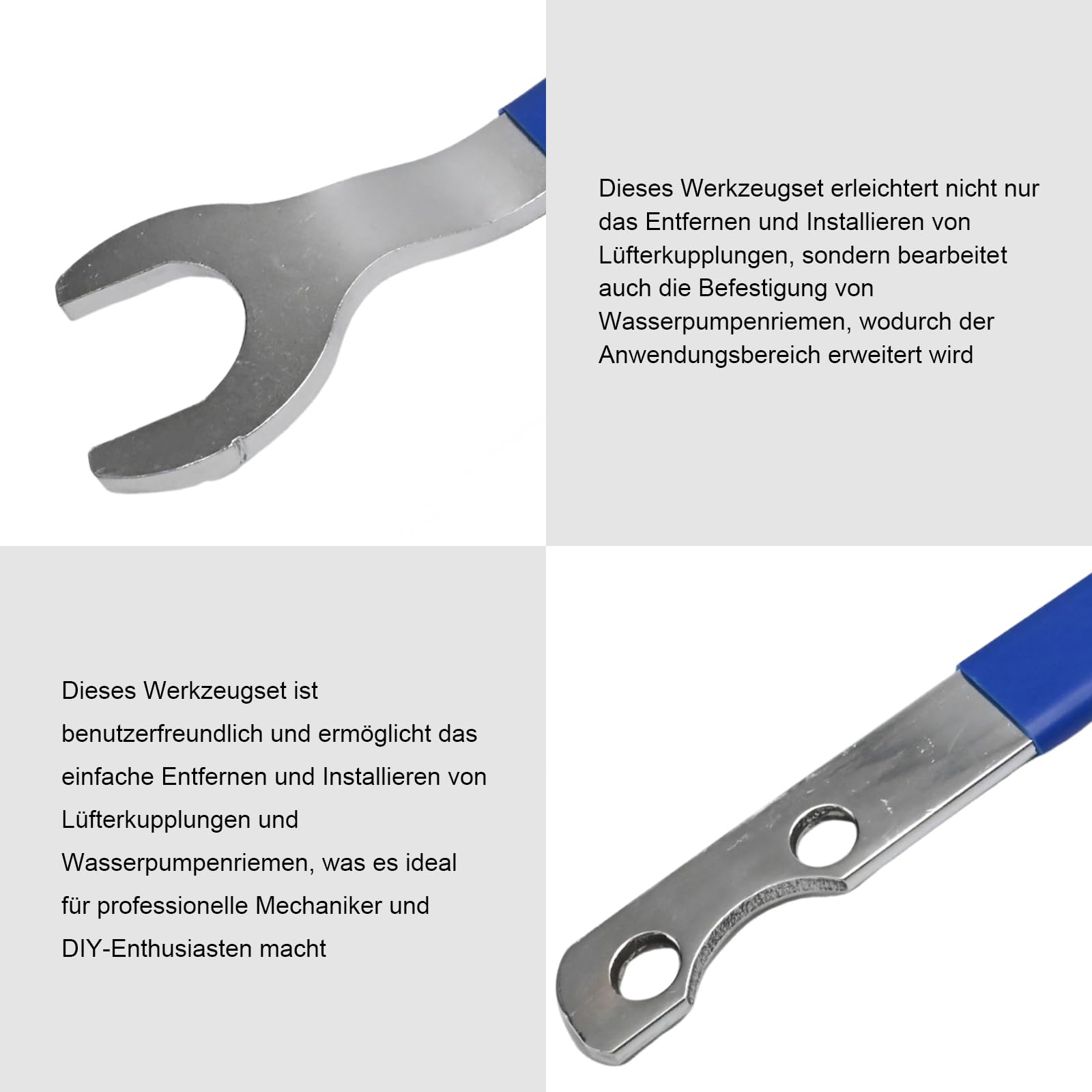 Extracteur d'embrayage de ventilateur 32 mm et 36 mm, kit de clé de rechange pour BMW, Ford, GM, Chevrolet, kit d'extracteur de support de pompe à eau