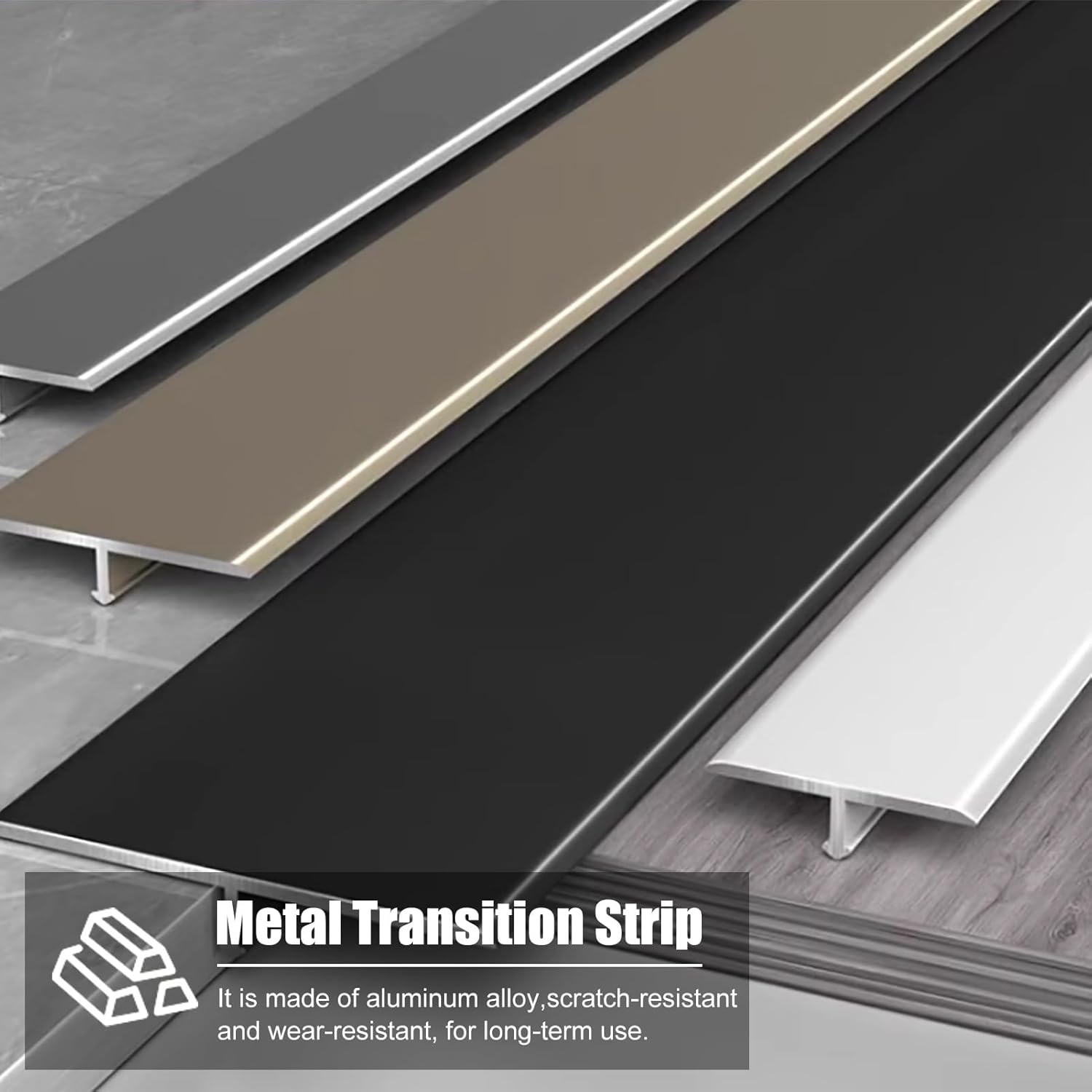 Extra Wide Threshold Transition Strips for Doorways,2 Inch Wide Transition Cover Strip Carpet to Tile,Divider Strip for Joining Floor Gaps(Gold)