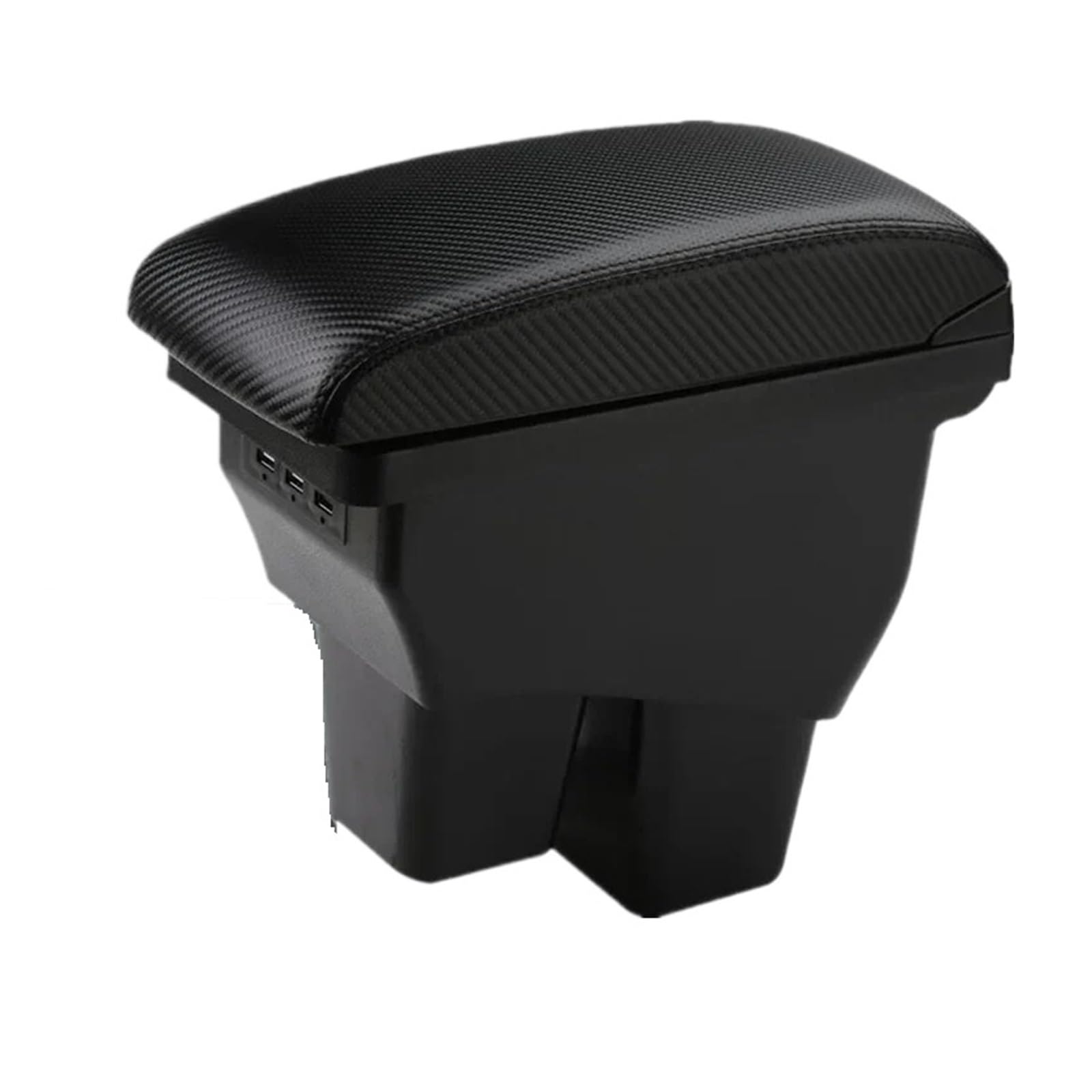 UMDJJU For Fit For Jazz For WRV 2014-2020 Car Armrest Box Retrofit Interior Storage 3USB Car Centre Console Armrest Box(2C carbon fiber 3usb)