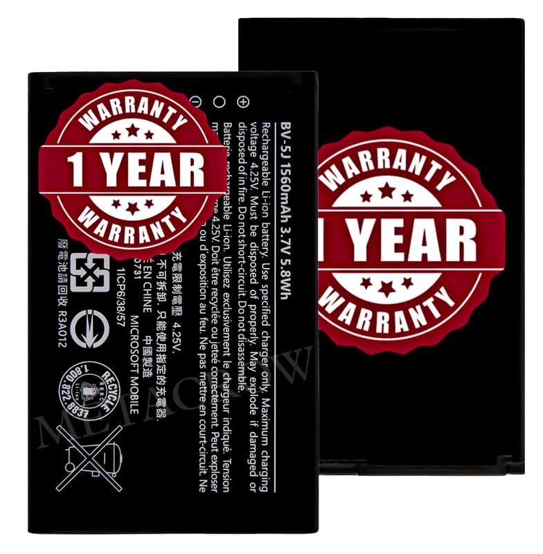 Original BV-5J Battery Compatible for Microsoft Lumia 532 Dual Sim - (1080mAh) - 1 Year Warranty_AB21