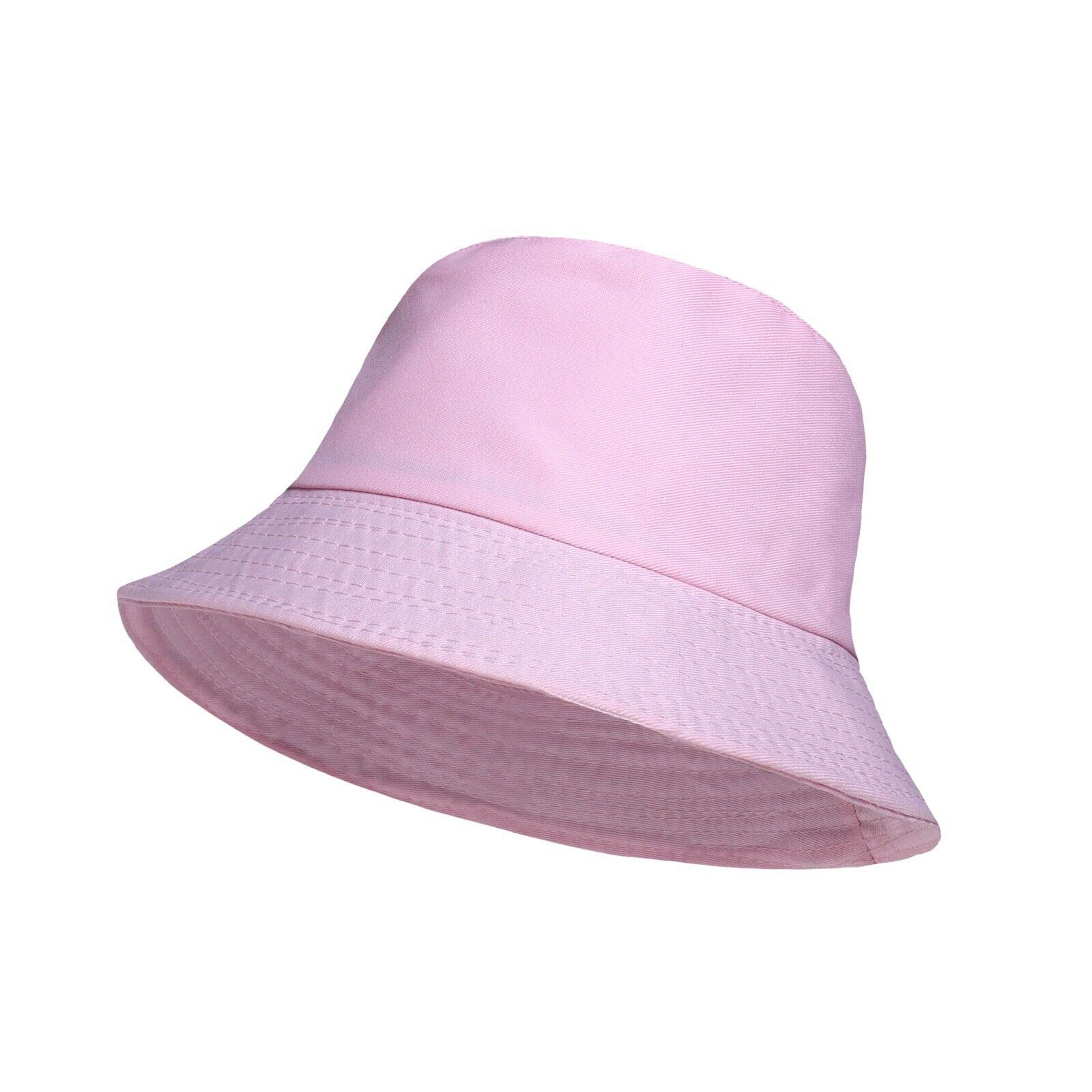 Unisex Fisherman Summer Festival Union Jack UK Flag Cotton Bucket Hat (One Size, Pink)