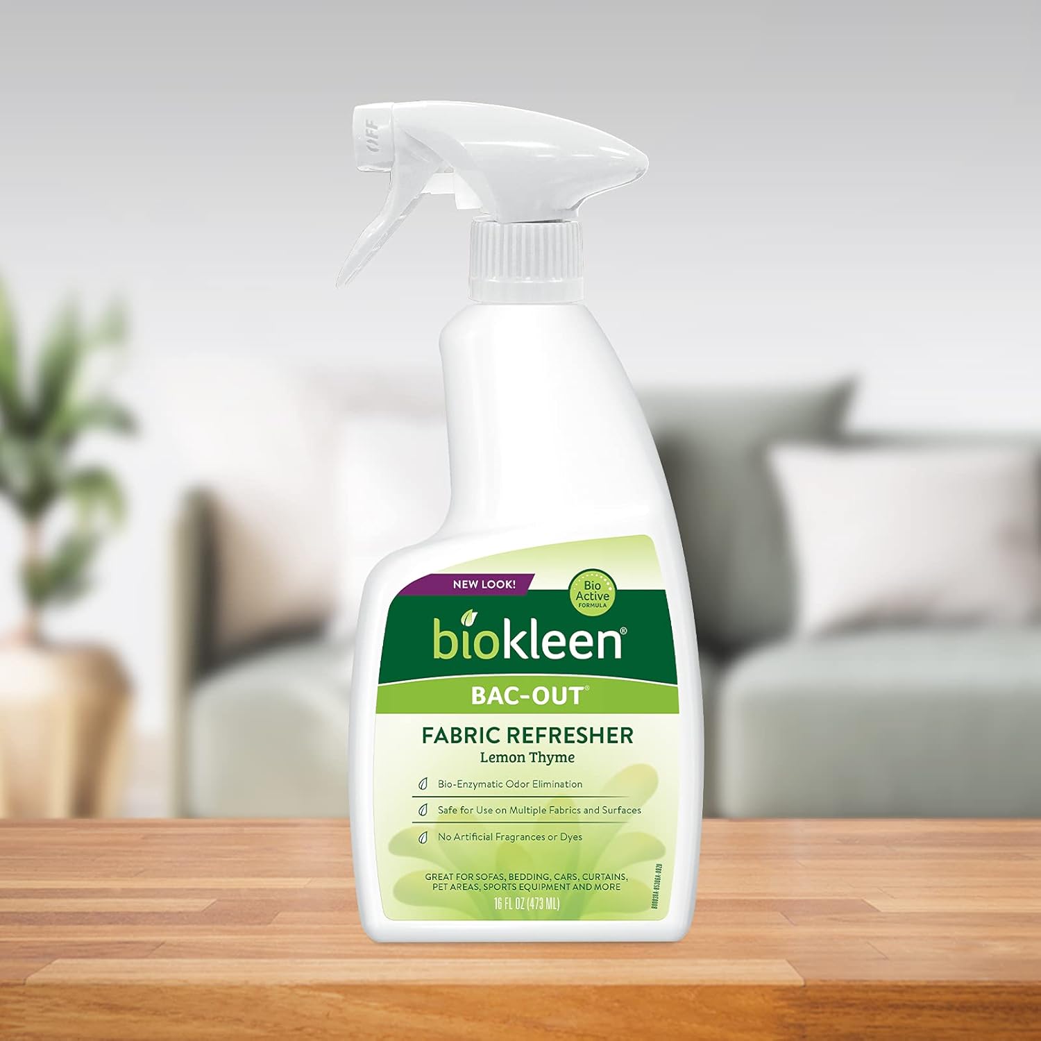 Biokleen Bac-Out Fresh, Fabric Refresher - 2 Pack - Eco-Friendly, Plant-Based, No Artificial Fragrance, Colors or Preservatives, Lemon Thyme, 16 Ounce : Everything Else
