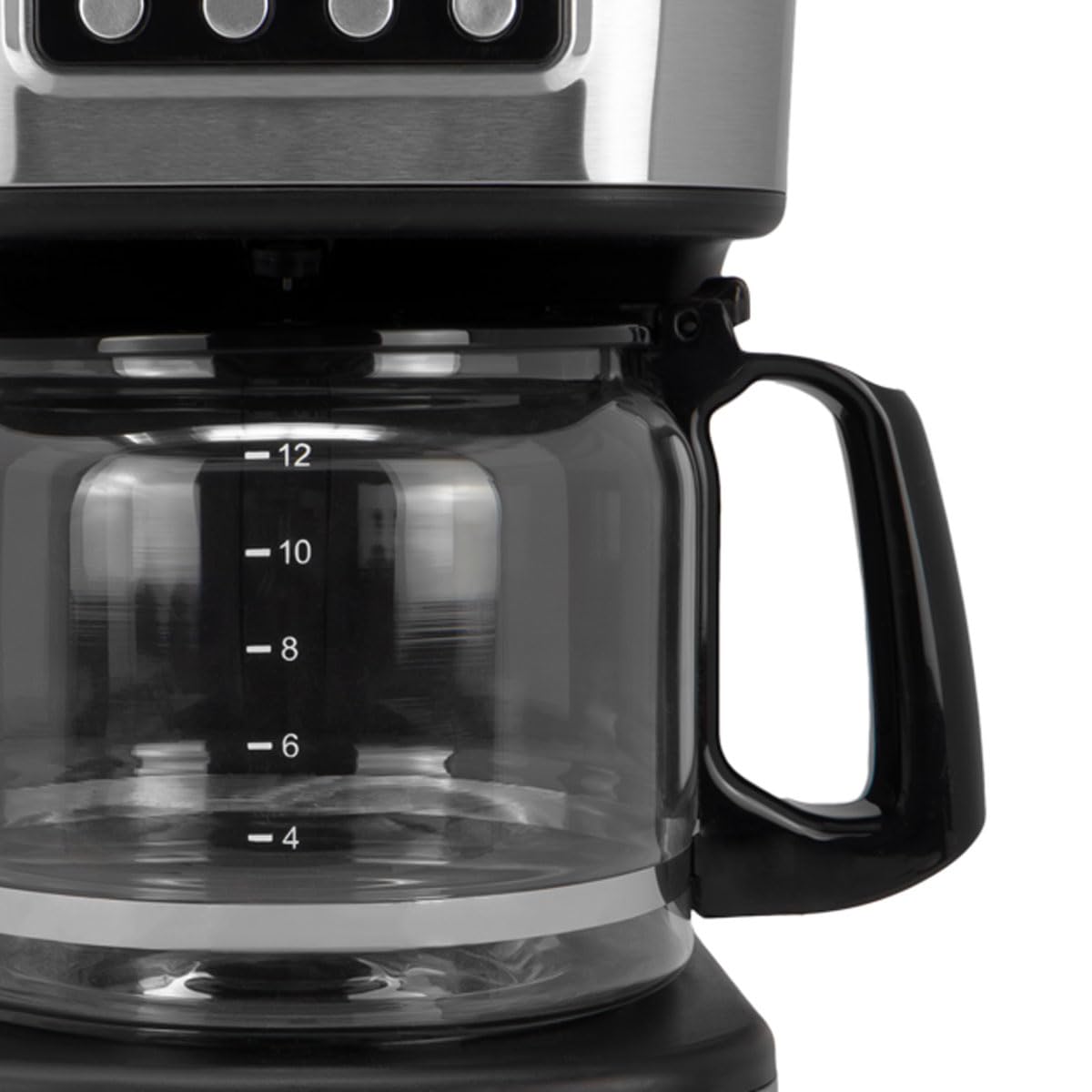 Jocca - Cafetera de Goteo Digital 1500 ml 900W | 12 Tazas | Jarra de Cristal | Filtro Lavable | Placa Calefactora | Temporizador | Función Pausar y Servir