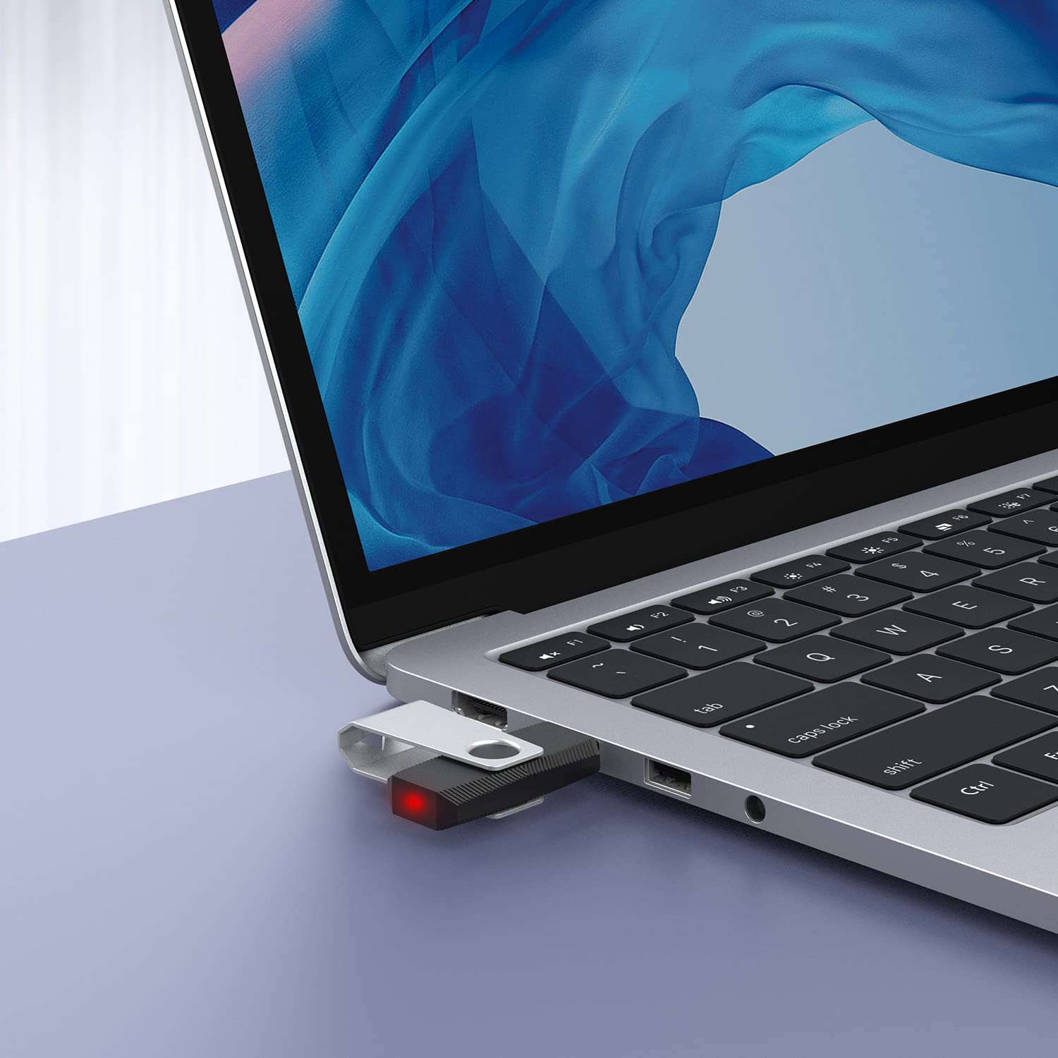 KEXIN Chiavetta USB 8GB 20 Pezzi Pennetta Girevole Chiavette USB 2.0 Unità Memoria Flash per Archiviazione Dati con Luce LED Nero