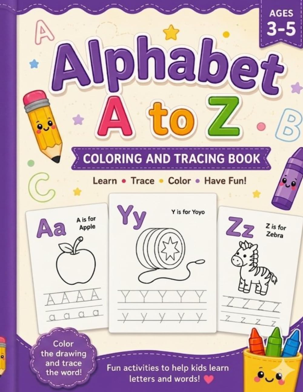 ABC Coloring and Tracing Book for Kids: Learning ABC with Coloring and Tracing Activities