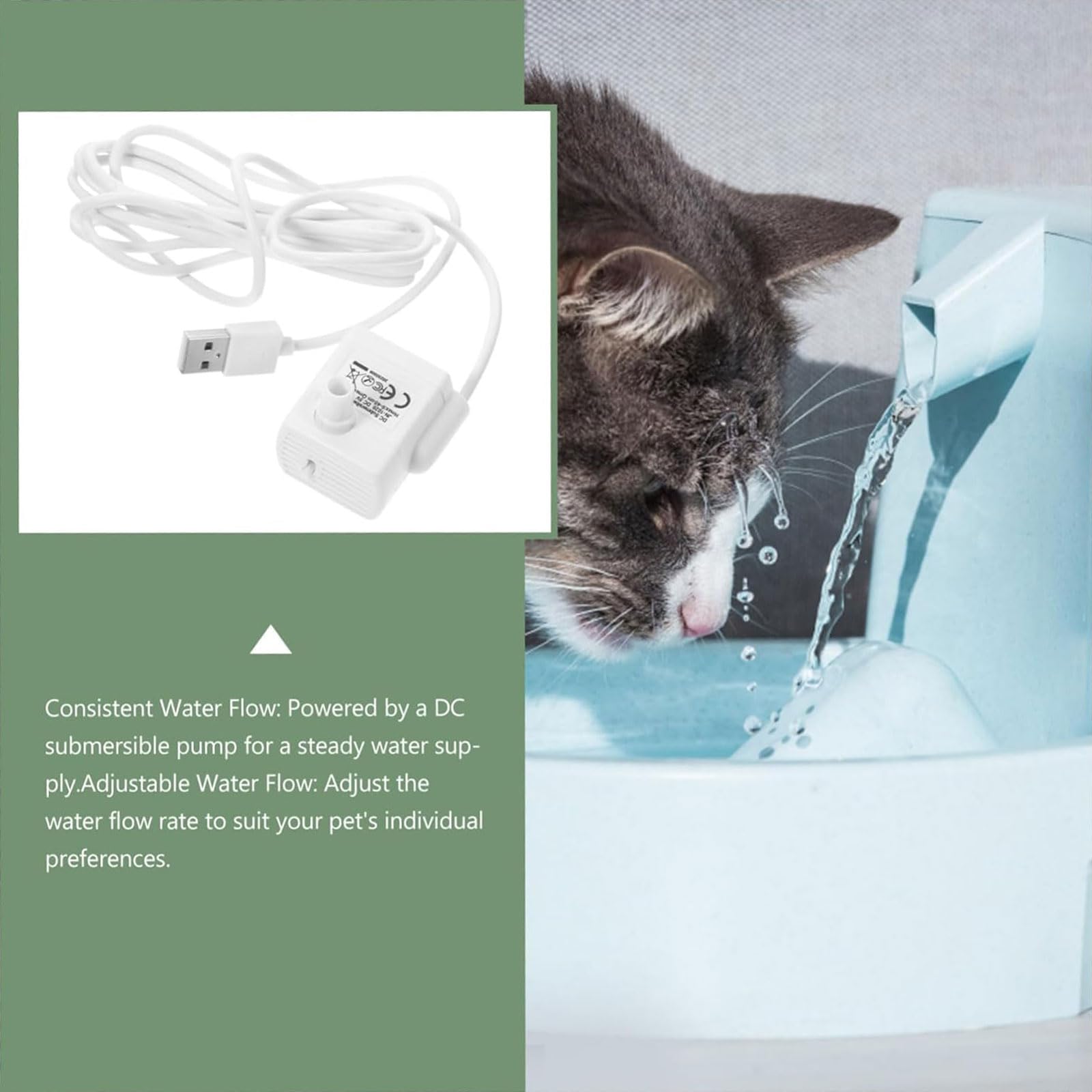 Mini Bomba de Fuente para Mascotas, Bomba de Repuesto para Fuente de Gato, Suministros para gatos, Regalos para Amigos y Familiares