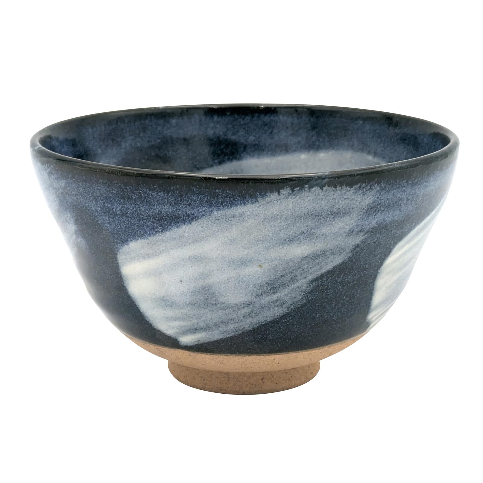 Mino Ware 504-23 Matcha Bowl, Matcha Rice Bowl, Diameter Approx. 5.1 inches (13 cm), Kiln Haku Brush, Blue, Made in Japan