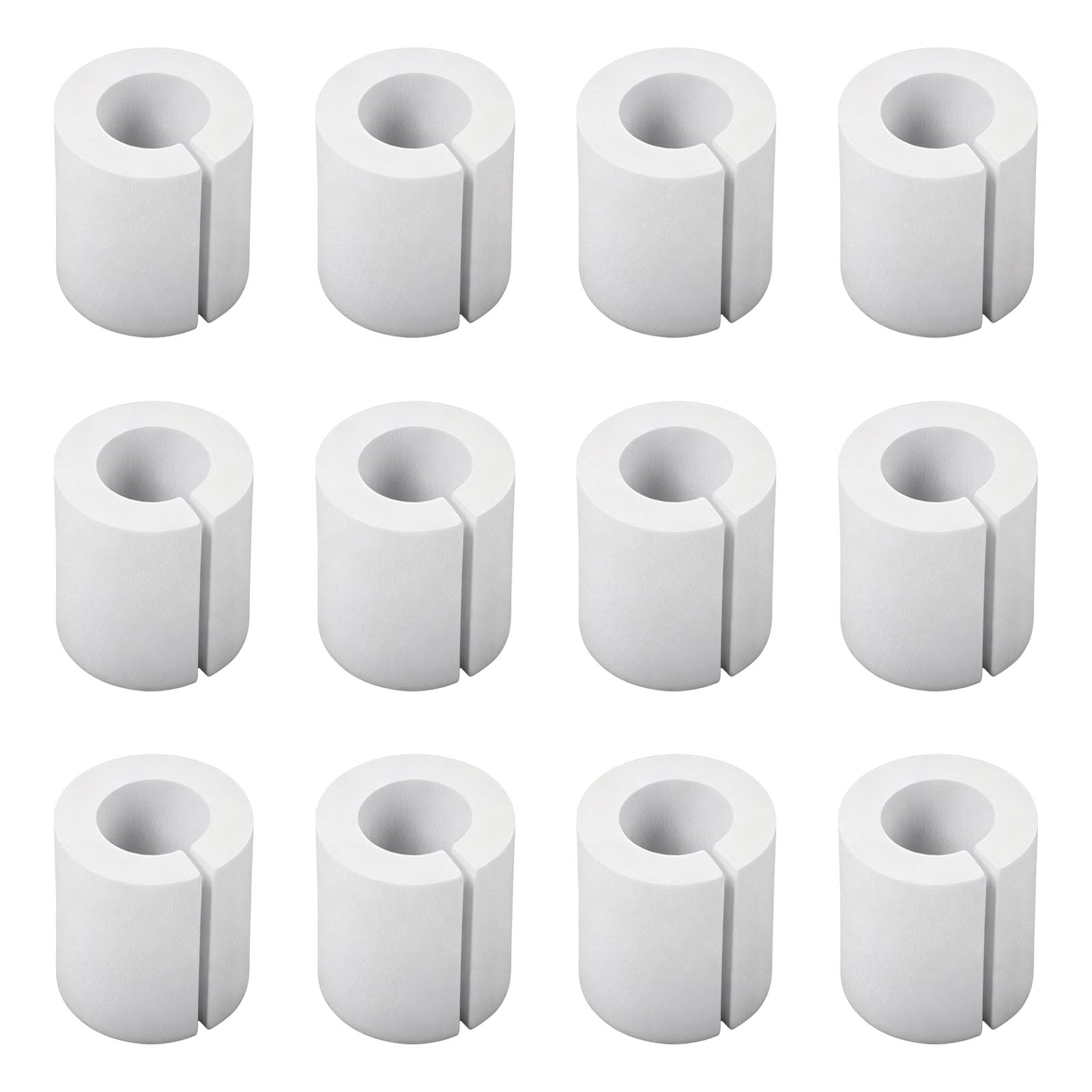 Oxxggkao 12PCS Curtain Spacers for Most Curtain Rods EVA Foam Drapery Spacers Clamp on Curtains Rod Attachment for Home Bathroom for Grommet Drapes