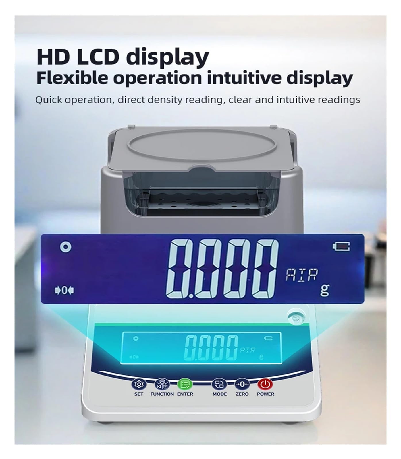Densitómetro líquido plástico digital 0,01 g/cm Calibración semiautomática | Precisión Pantalla LCD PT% Aceite líquido universal(600C-GY)