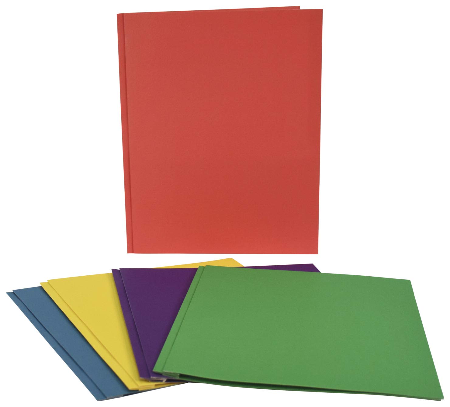 L'école Smart Heavy Duty en similicuir Pocket Folder – 9 1/2 x 11 3/4 en – Lot de 25 – Couleurs assorties