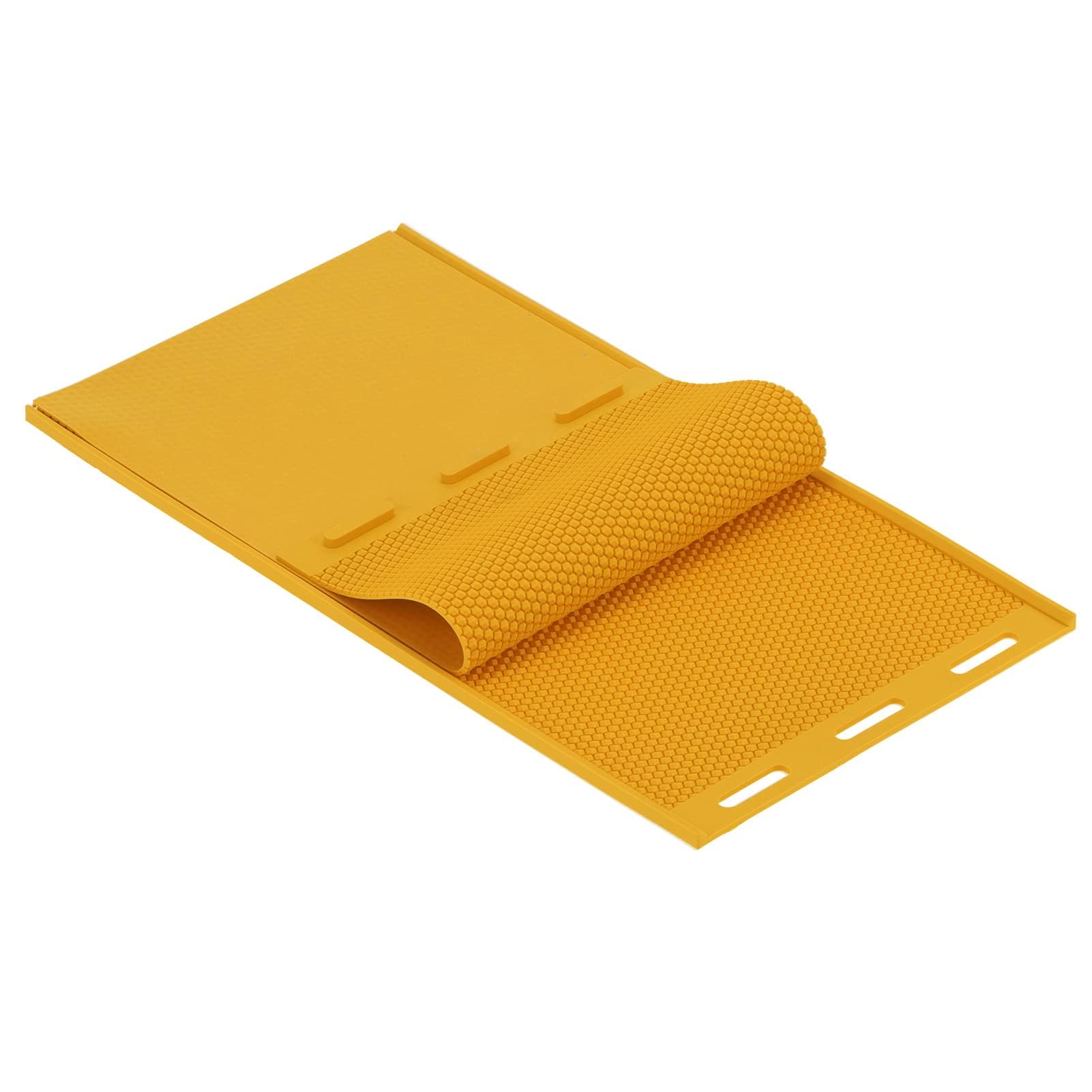2 Pièces Moule de Feuille de Presse de Cire d'abeille, Moule de Feuille de Cire d'abeille de 5,4 Mm Moule de Cire d'abeille en Silicone Bricolage Feuilles de Base de Cire