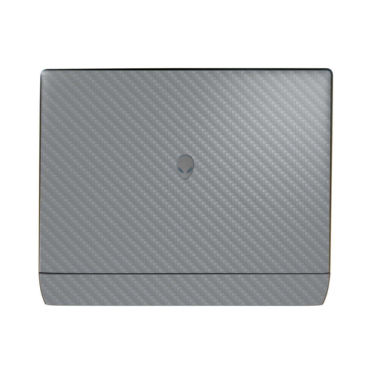 Carbon Fiber Laptop Skin Compatible with Alienware 16 Area-51 (2025) Top Cover Only - Solid Gray - Premium 3M Vinyl Protective Wrap Decal Cover - Easy to Apply | Crafted in The USA by MightySkins