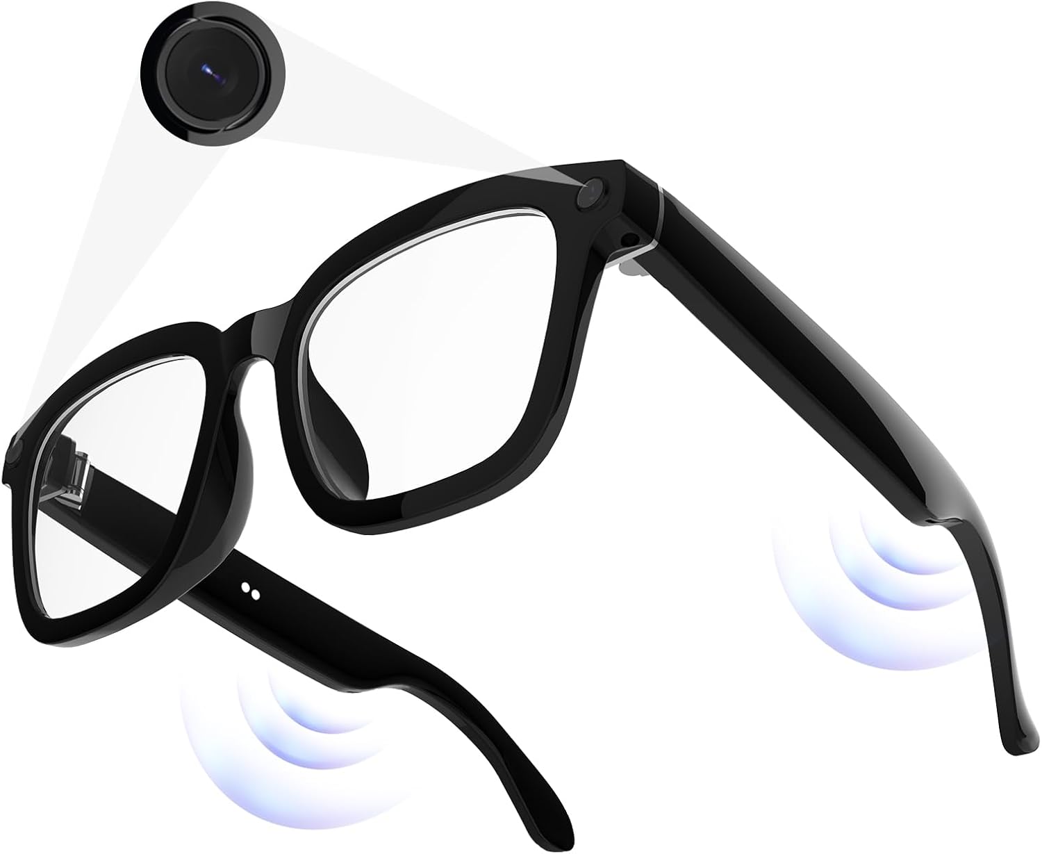 AI Good Digital camera Glasses 1080P HD – Bluetooth Video Recording Glasses with Voice Management, Wearable Sport Digital camera Eyeglasses for Driving, Mountaineering, Out of doors & Open on Pc